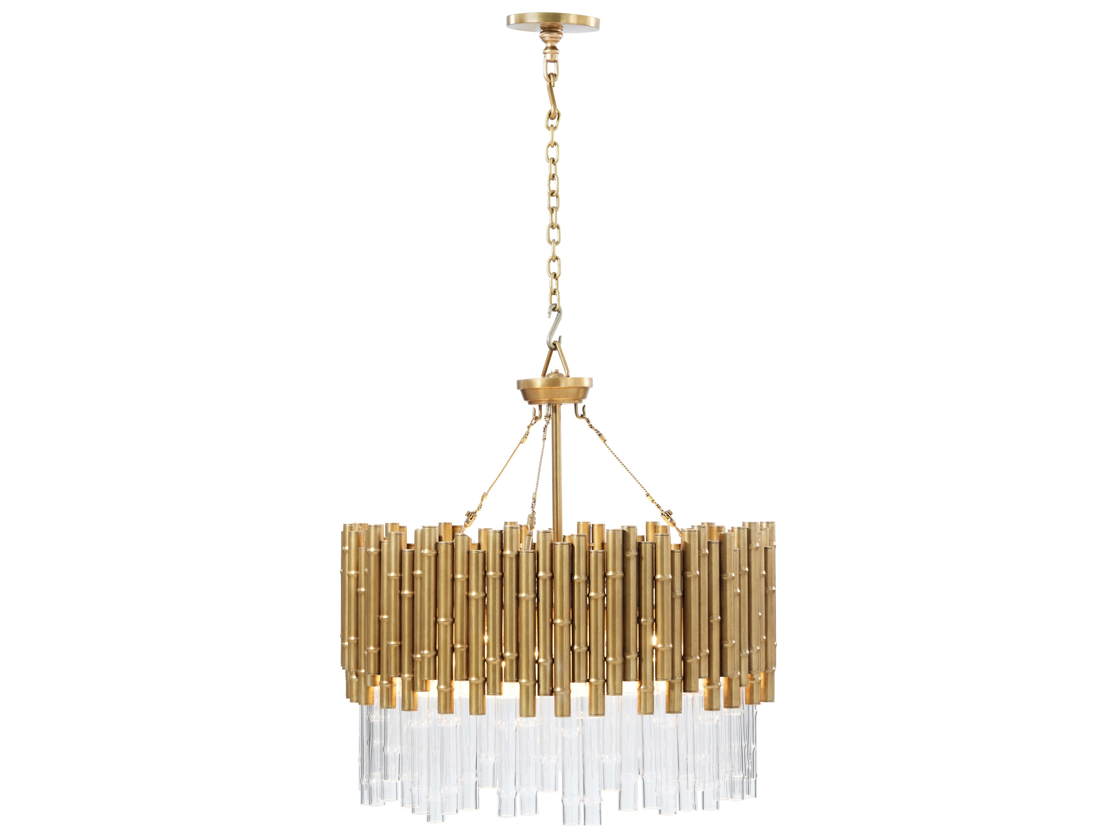 Ta Illuminations Gold Drum Chandelier