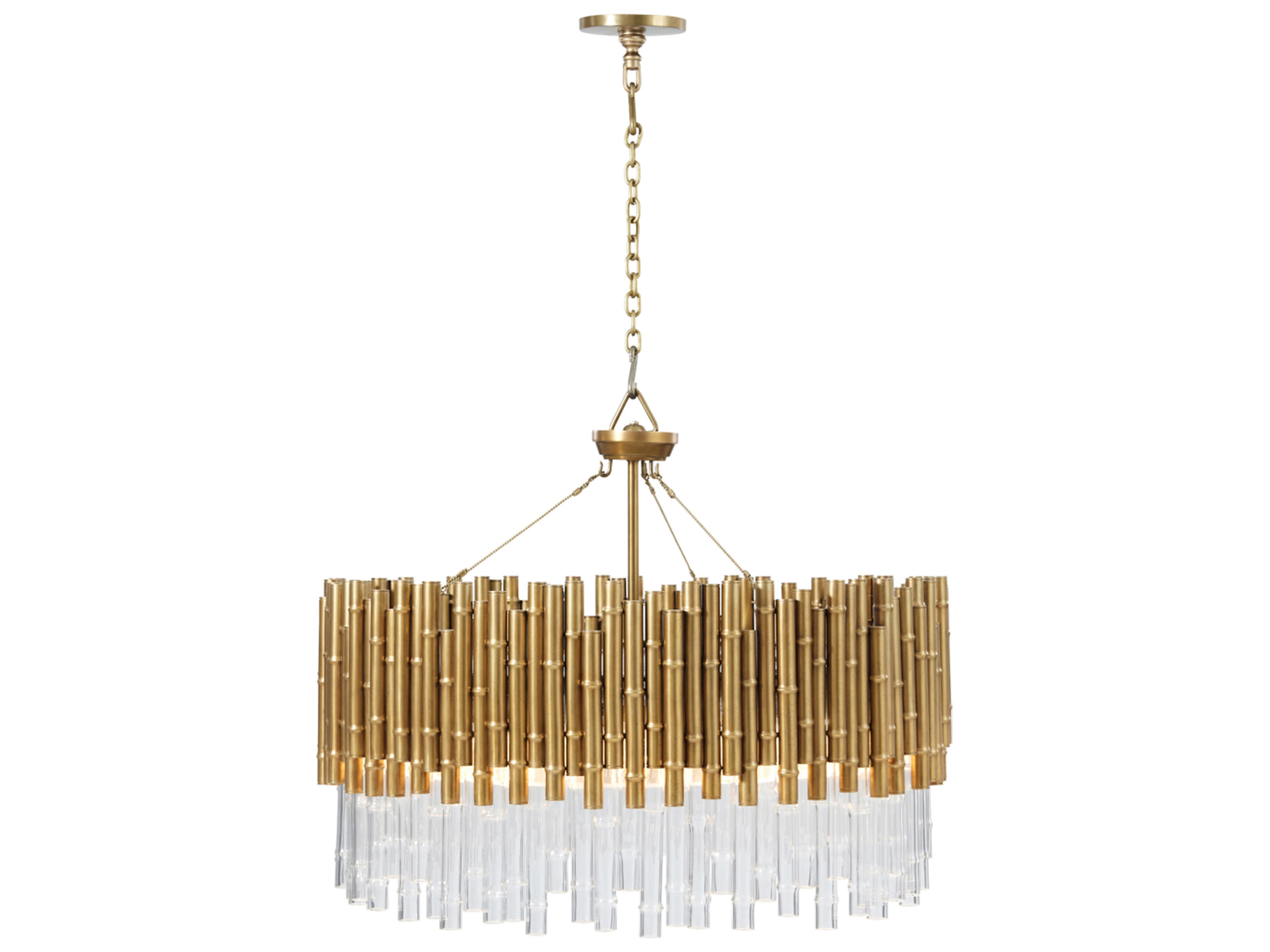 Ta Illuminations Gold Drum Chandelier