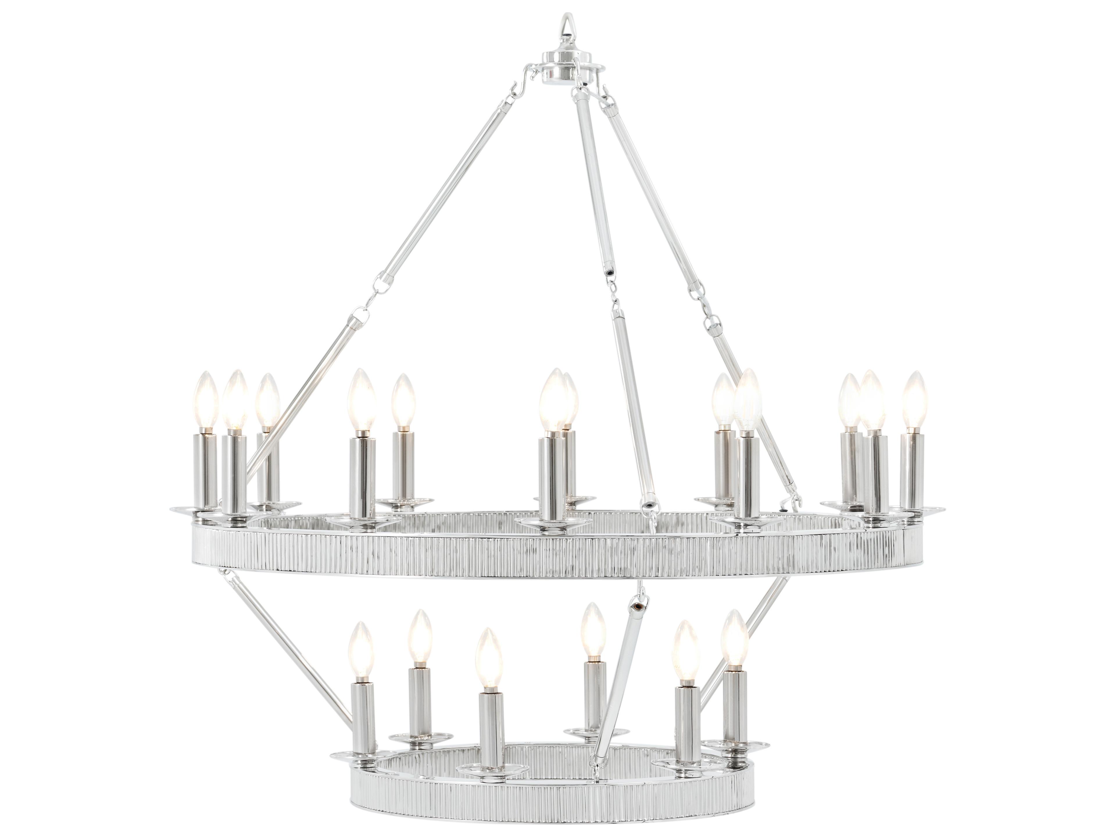 Ta Illuminations Chrome Round Chandelier