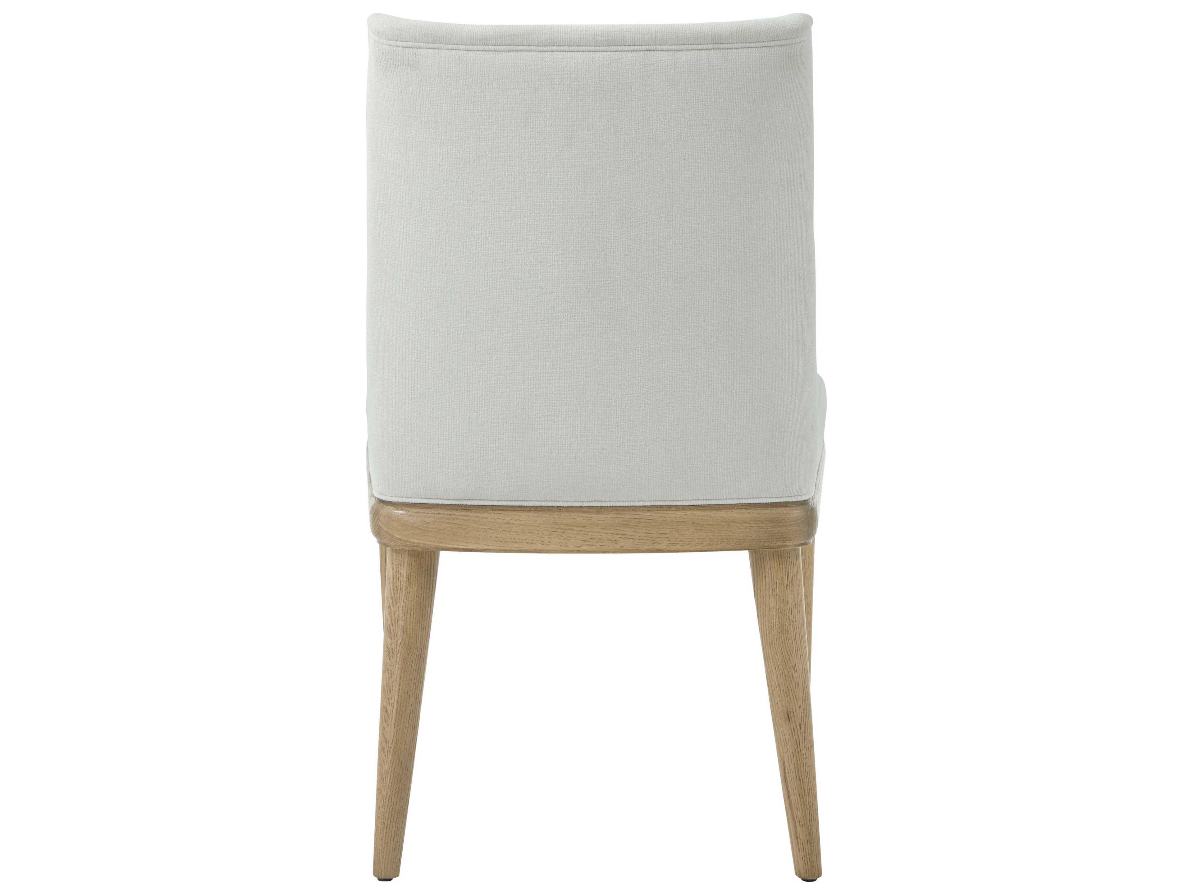 Theodore Alexander Essence Solid Wood Beige Upholstered Side Dining Chair