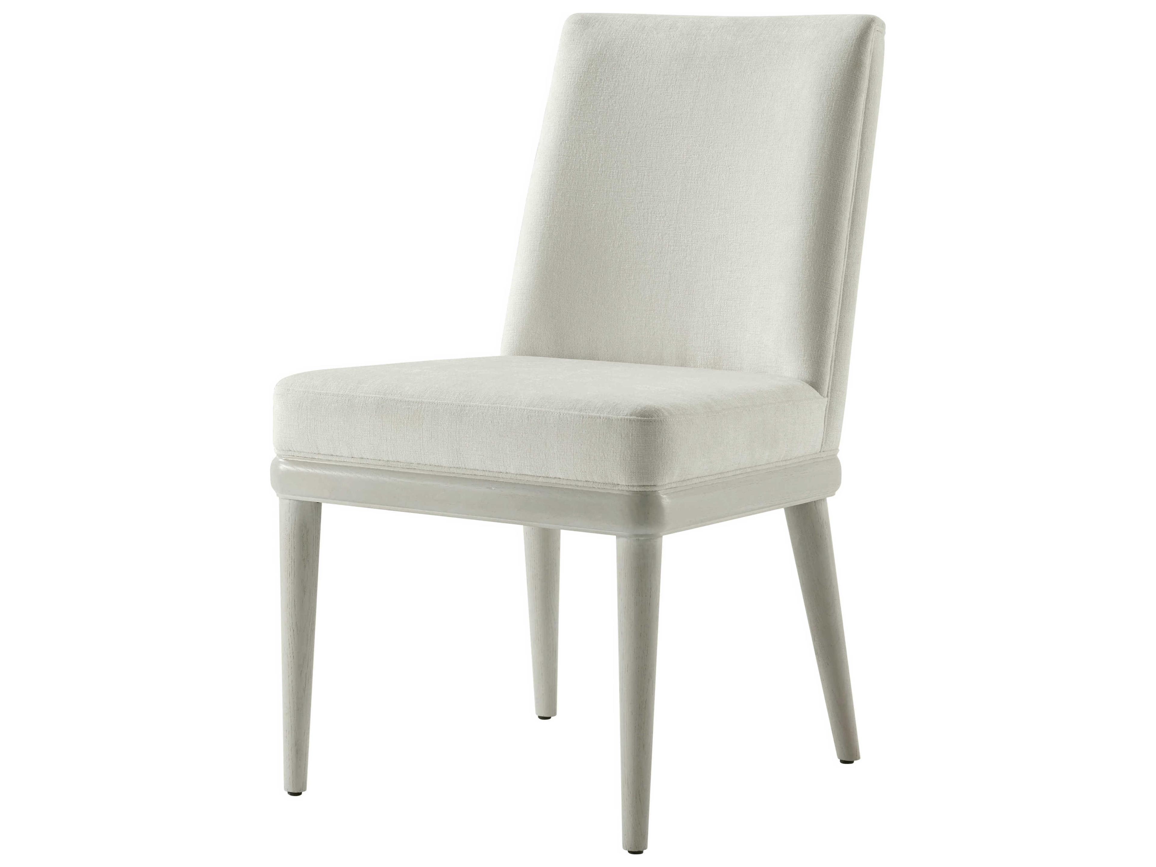 Essence Solid Wood White Upholstered Side Dining Chair