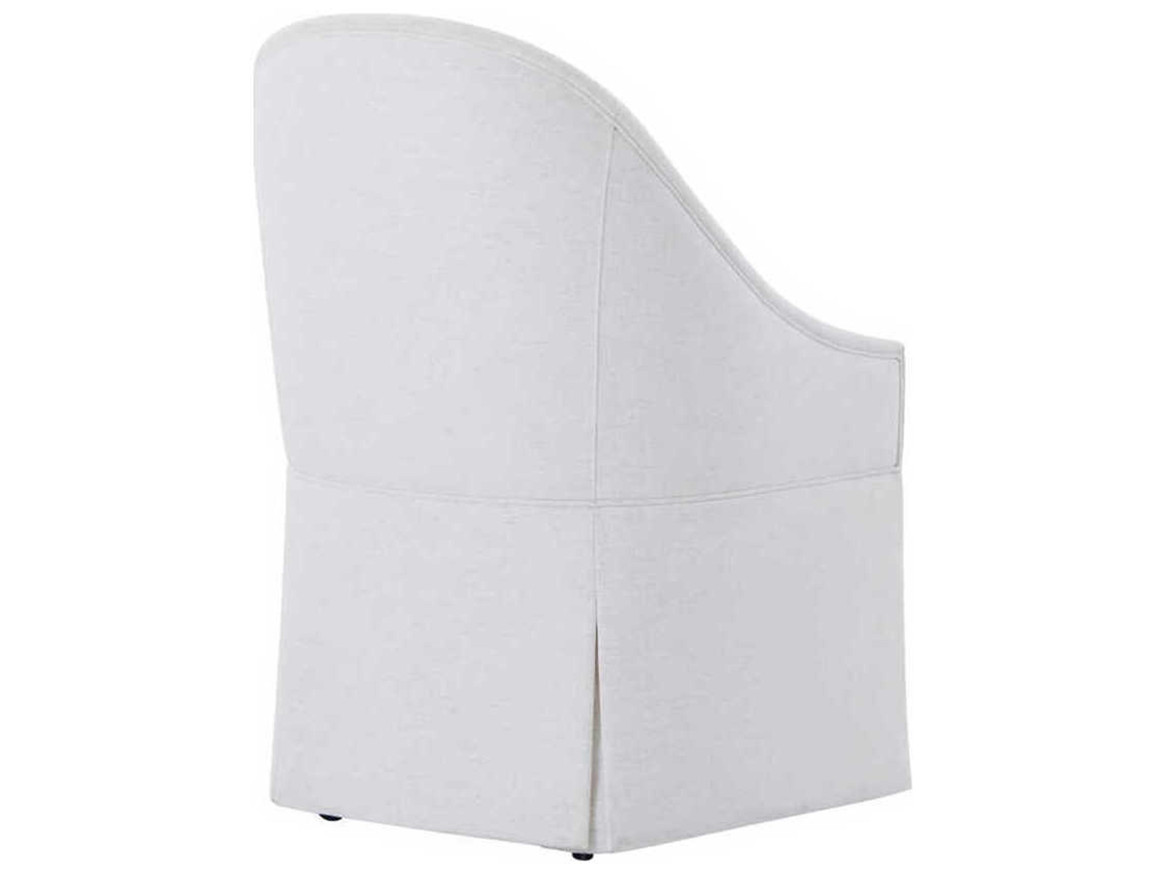 Theodore Alexander Surrey White Upholstered Arm Dining Chair