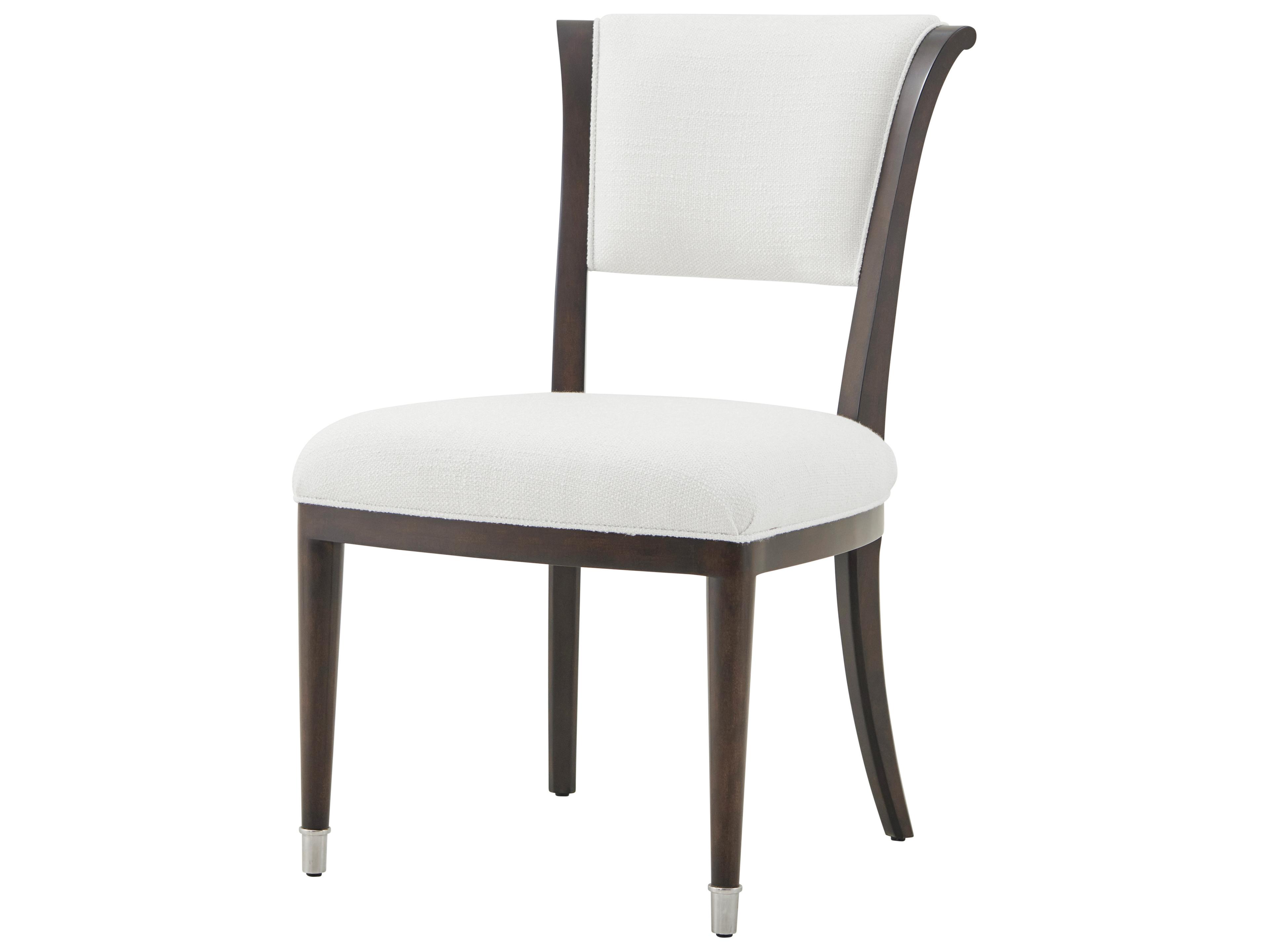 Spencer London Solid Wood Brown Upholstered Armless Dining Chair