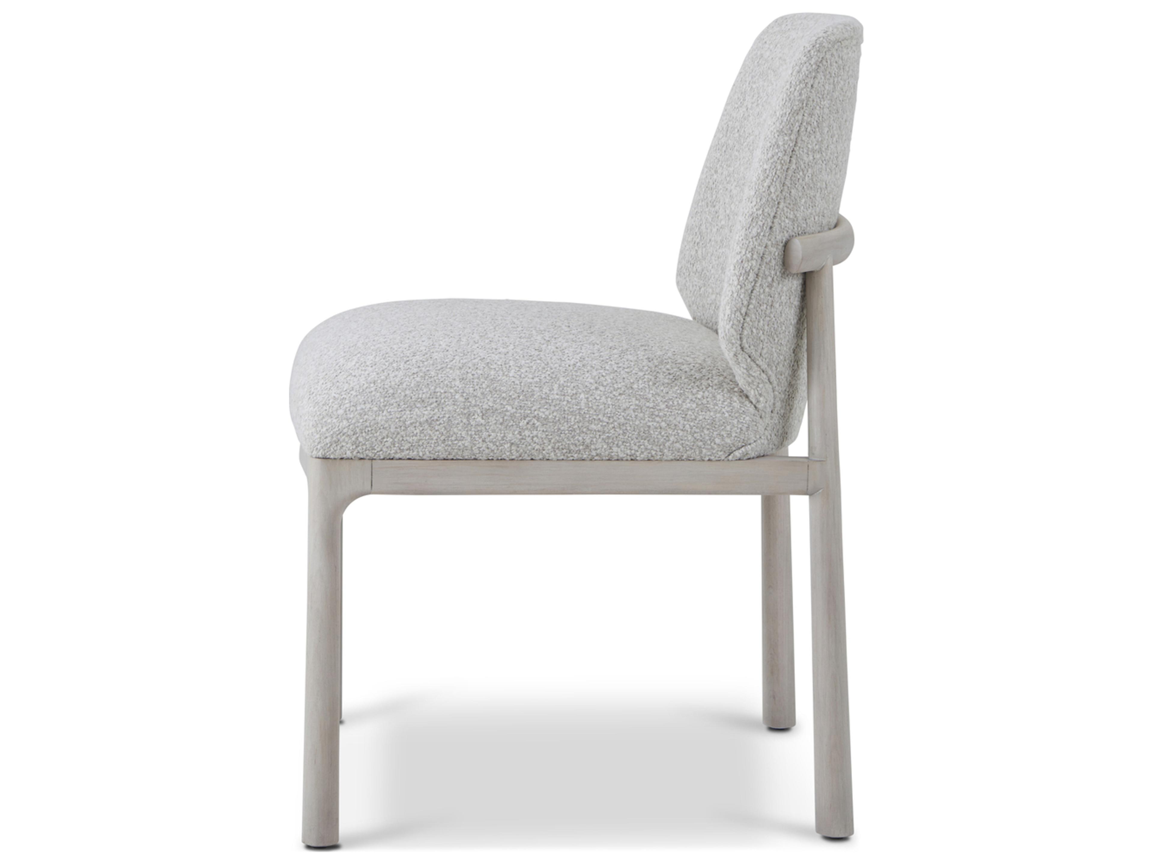Theodore Alexander Urbane Gray Upholstered Armless Dining Chair