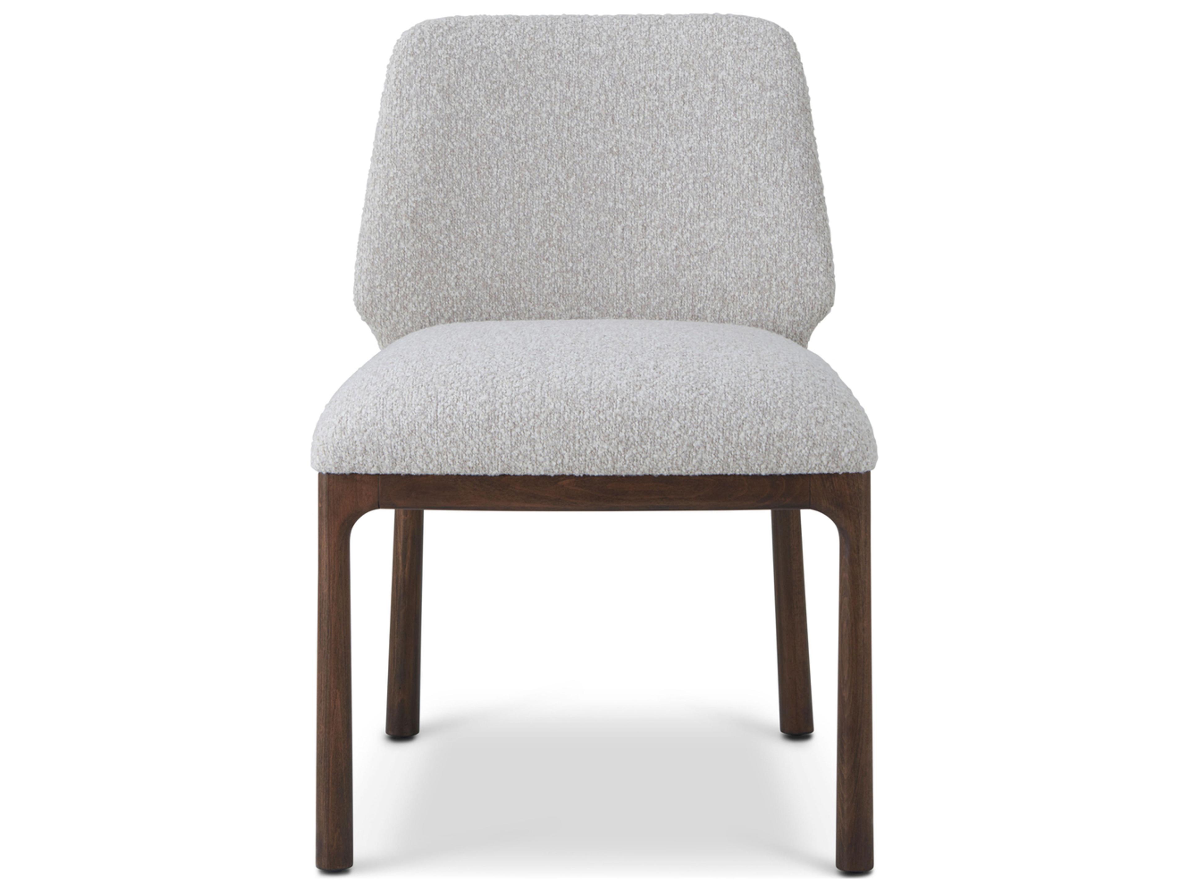 Theodore Alexander Urbane Rubberwood Gray Upholstered Armless Dining Chair