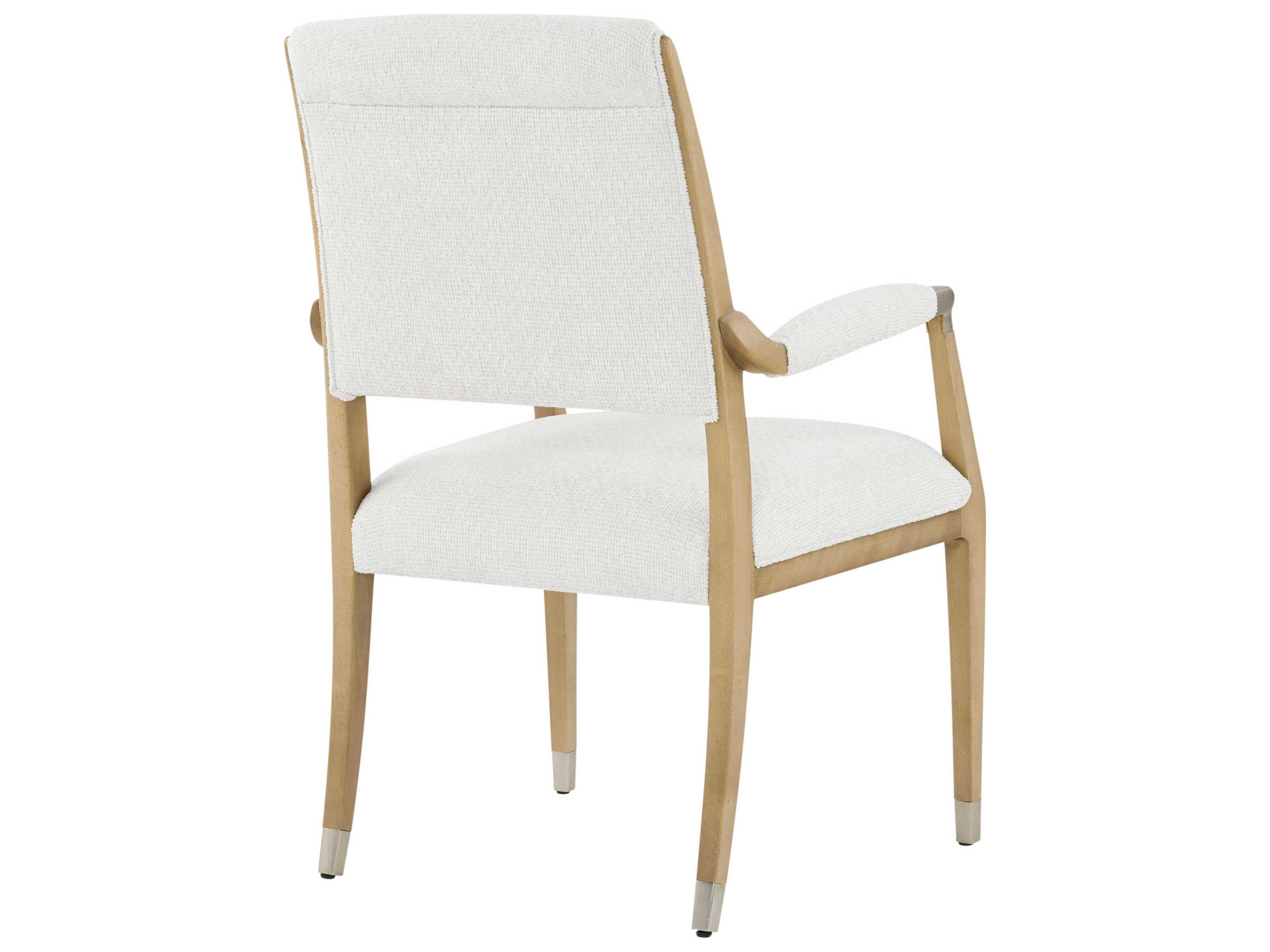 Theodore Alexander Origins Beige Upholstered Arm Dining Chair