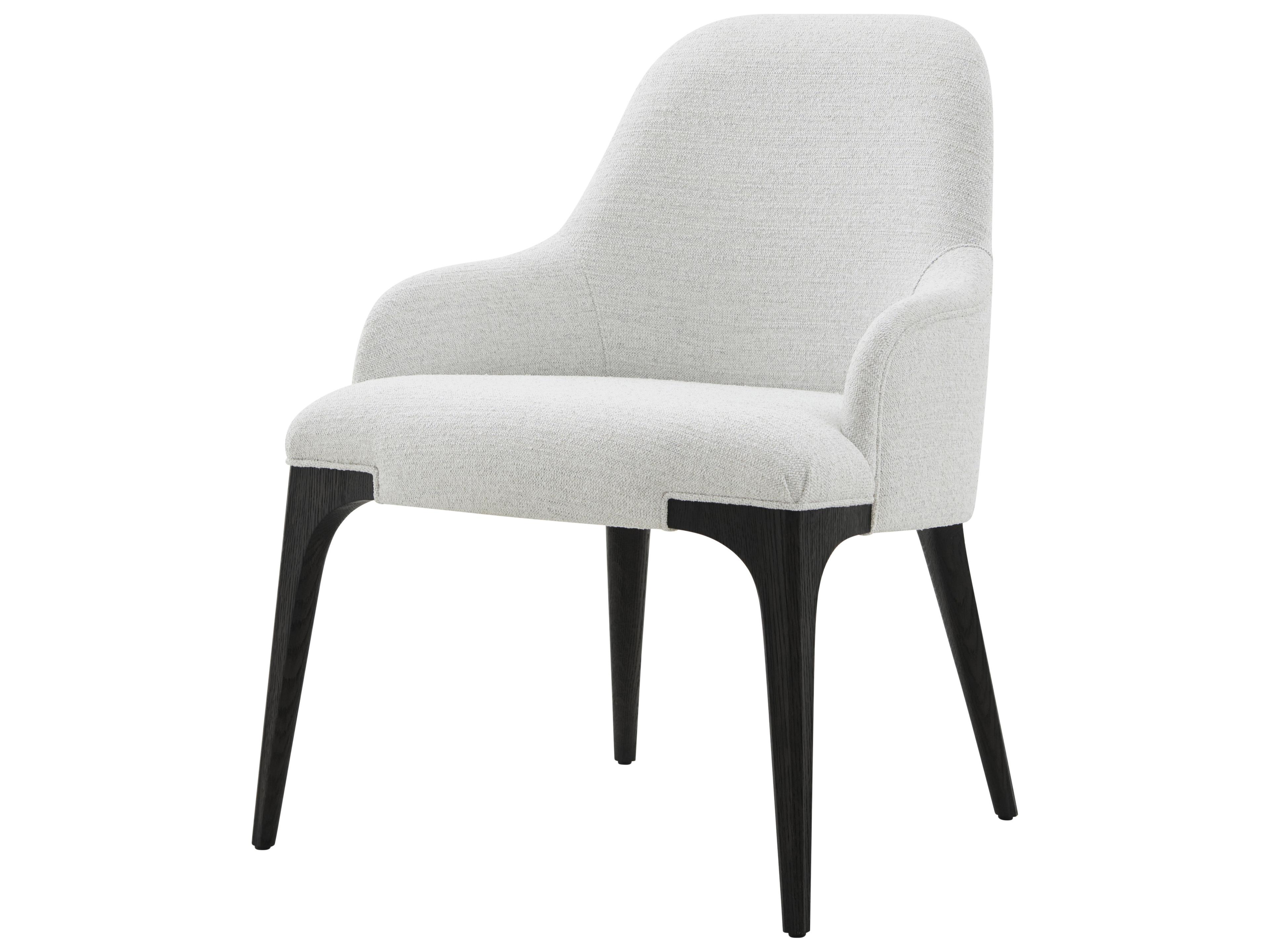 Rome Gray Upholstered Arm Dining Chair