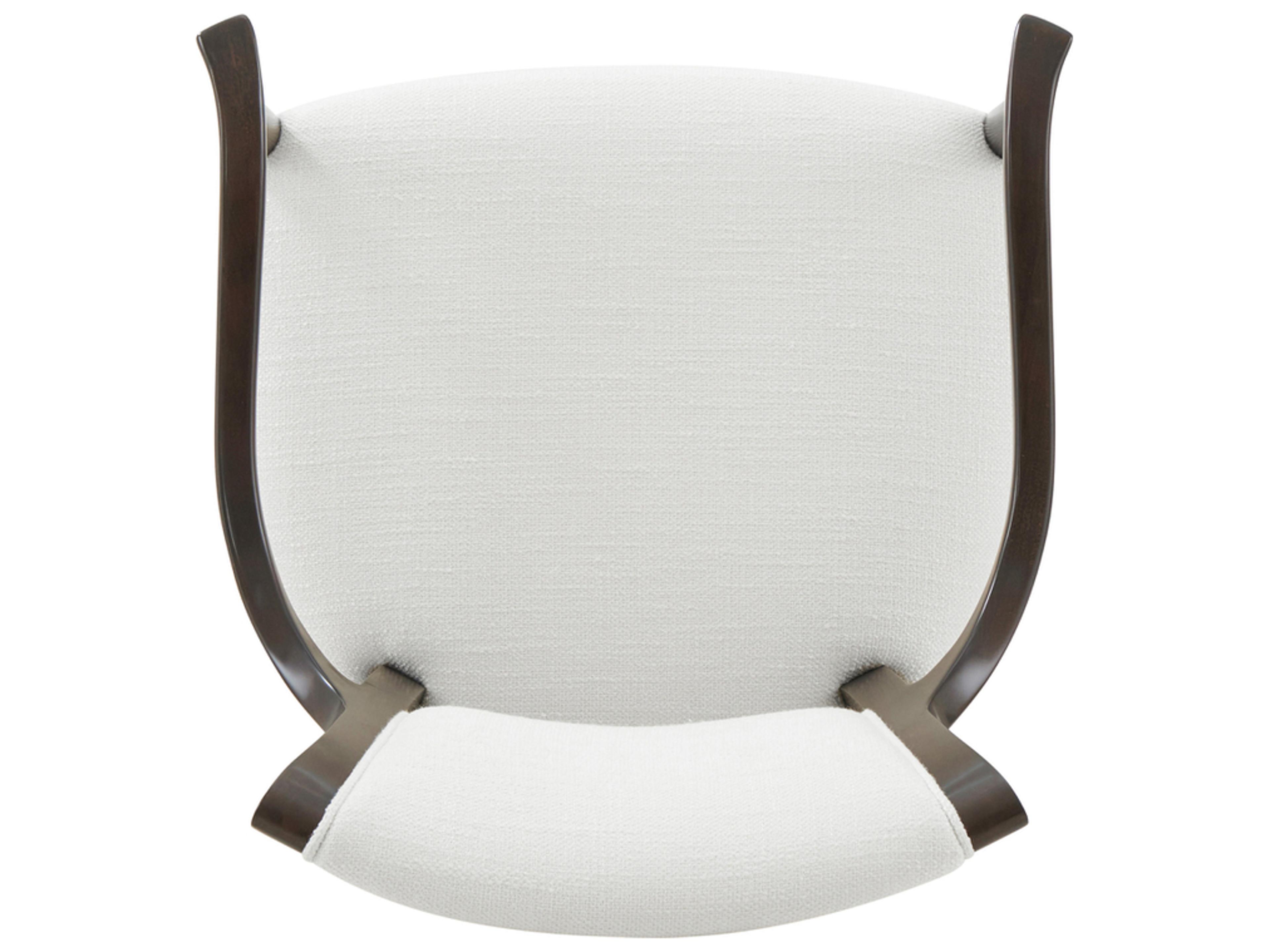 Theodore Alexander Spencer London Solid Wood Brown Upholstered Arm Dining Chair