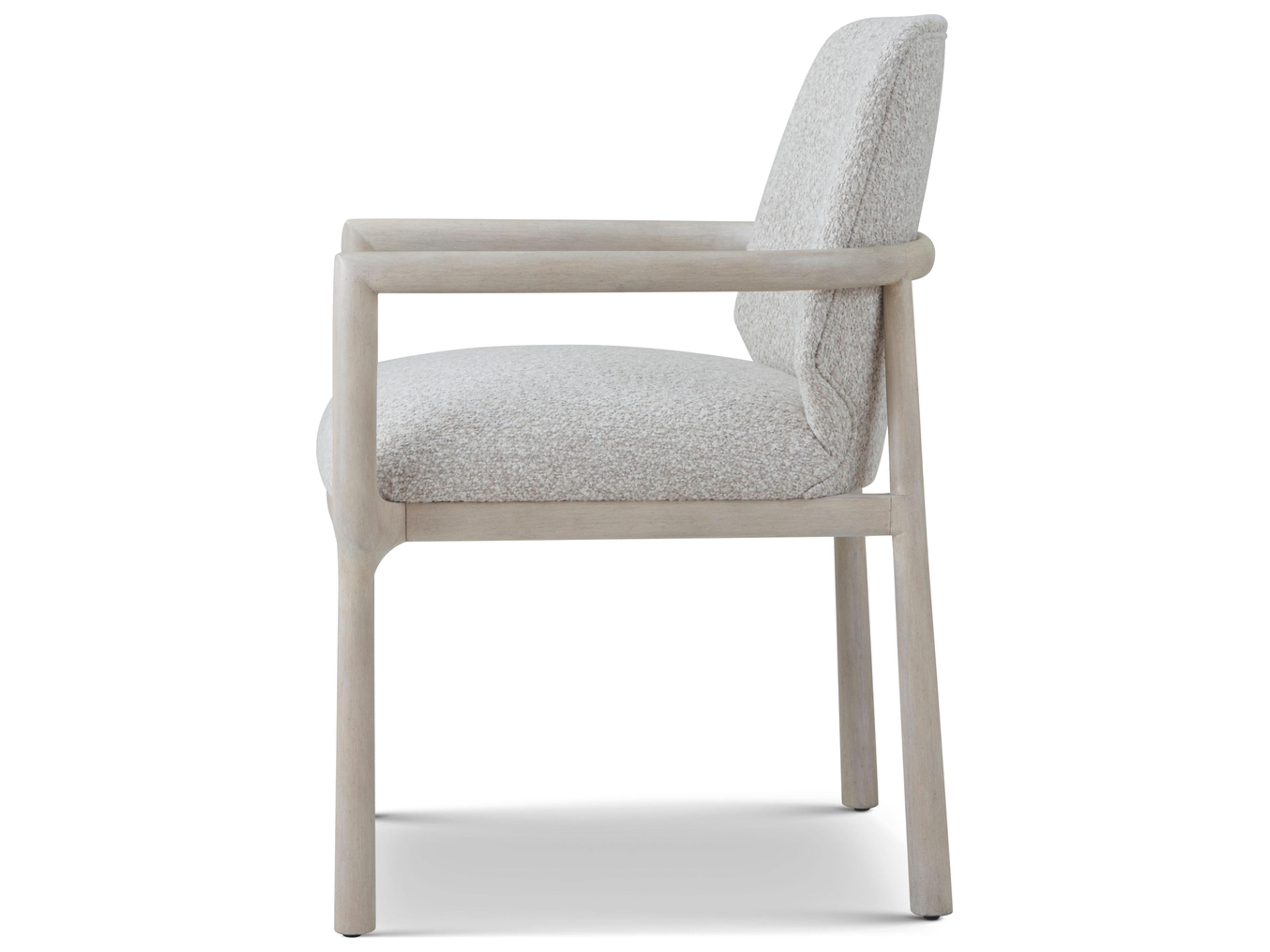 Theodore Alexander Urbane Beech Wood Natural Upholstered Arm Dining Chair