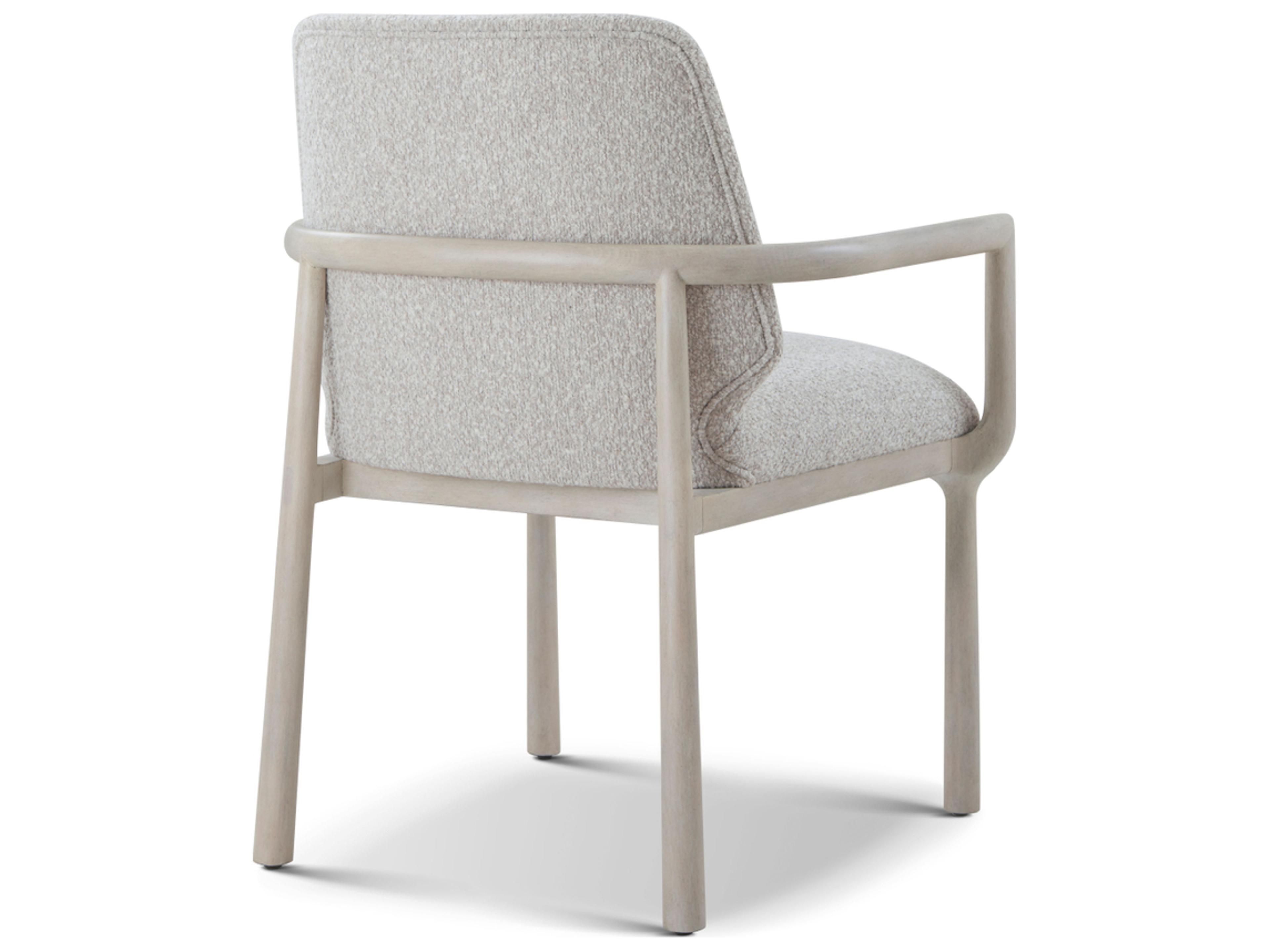 Theodore Alexander Urbane Beech Wood Natural Upholstered Arm Dining Chair