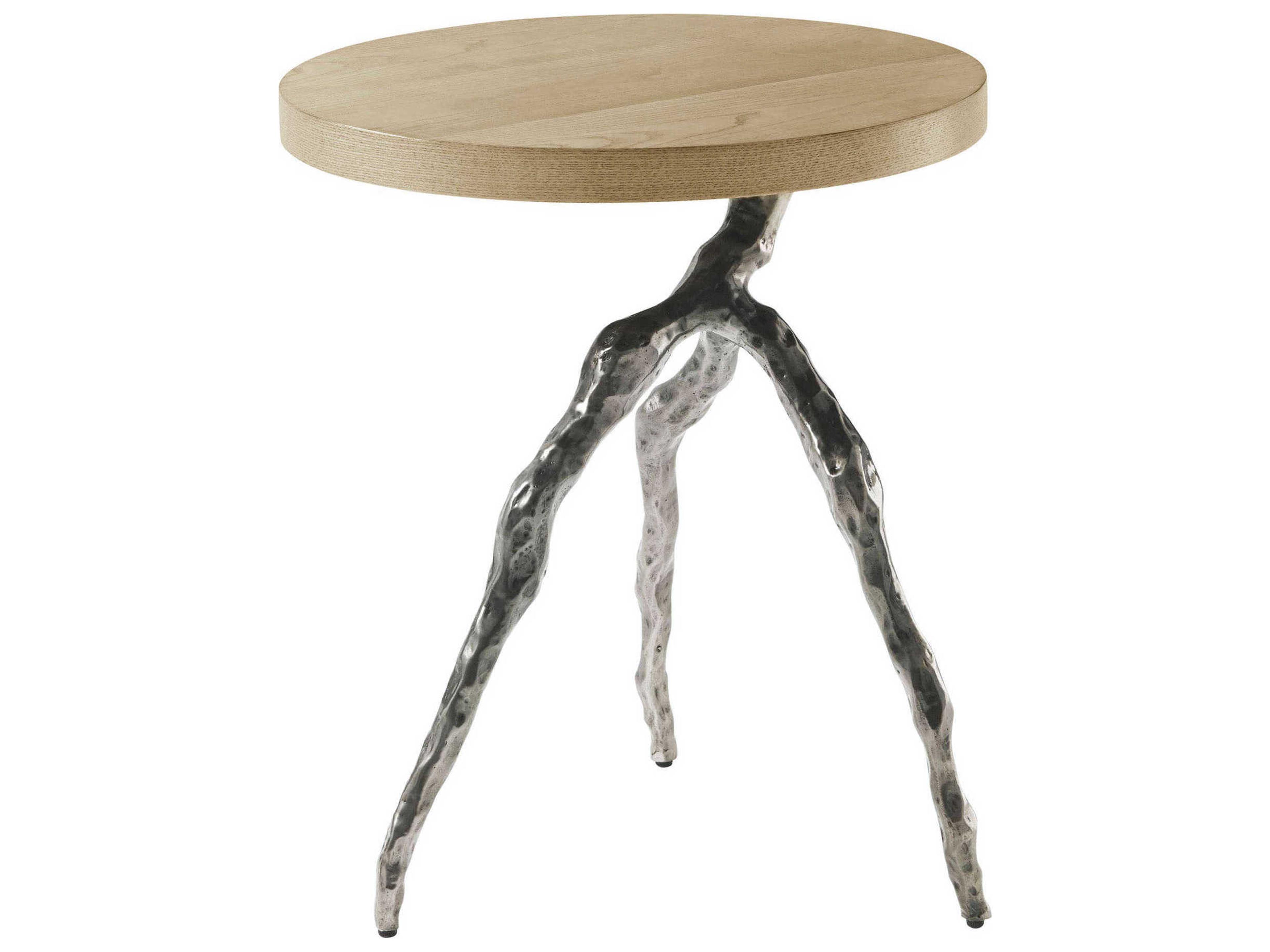 Catalina Round Wood Dune End Table