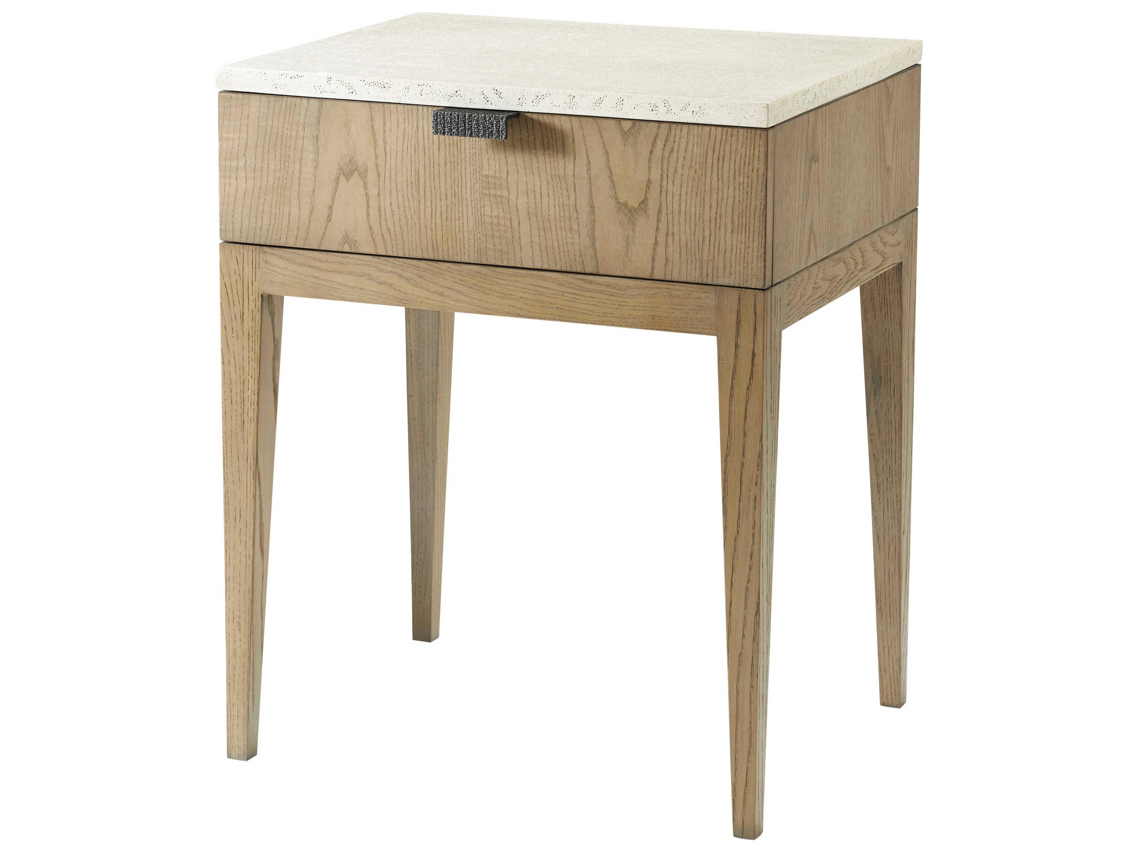 Catalina 1-Drawer Beige Nightstand