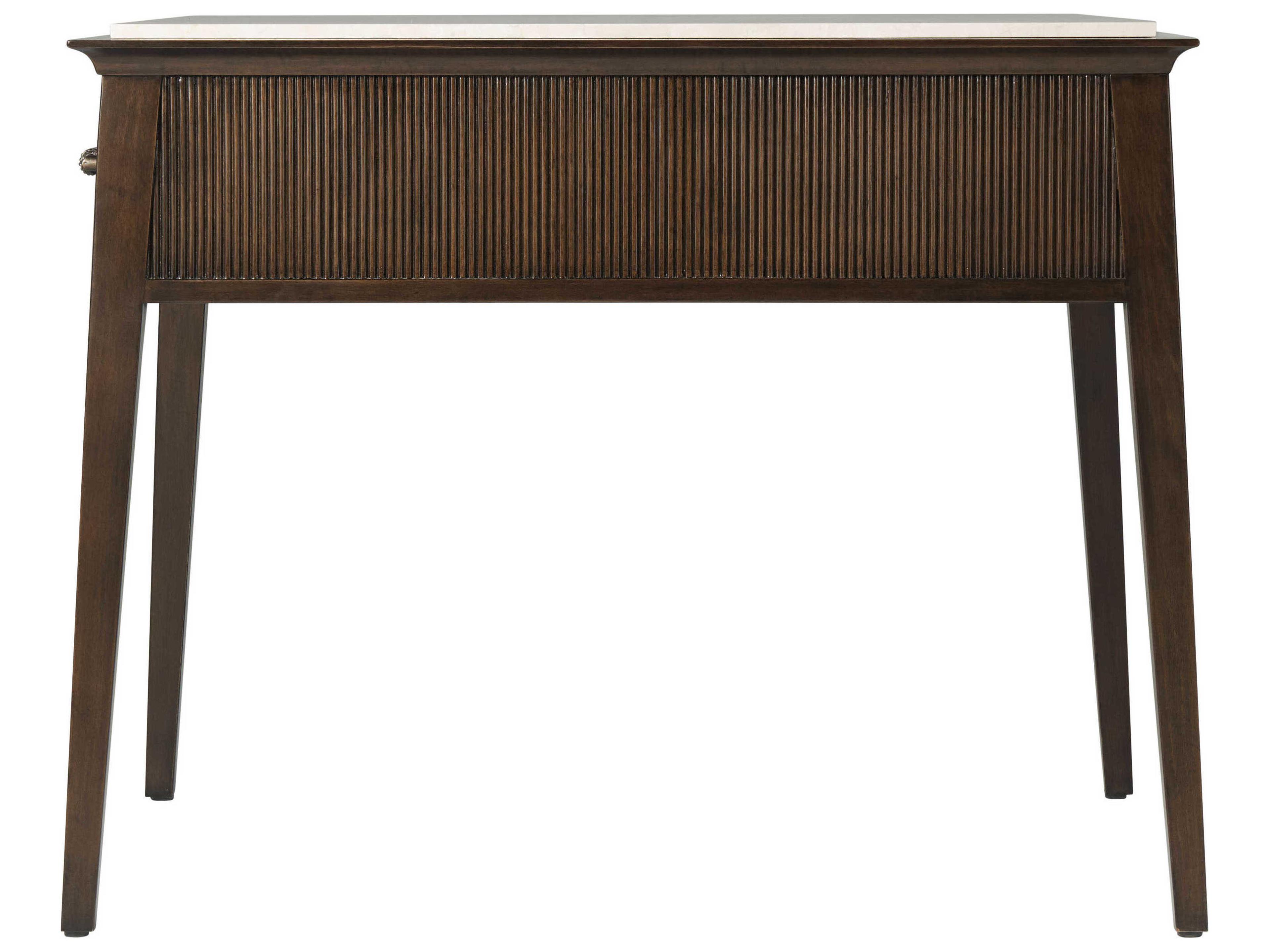 Theodore Alexander Lido Rectangular Marble Bistre End Table