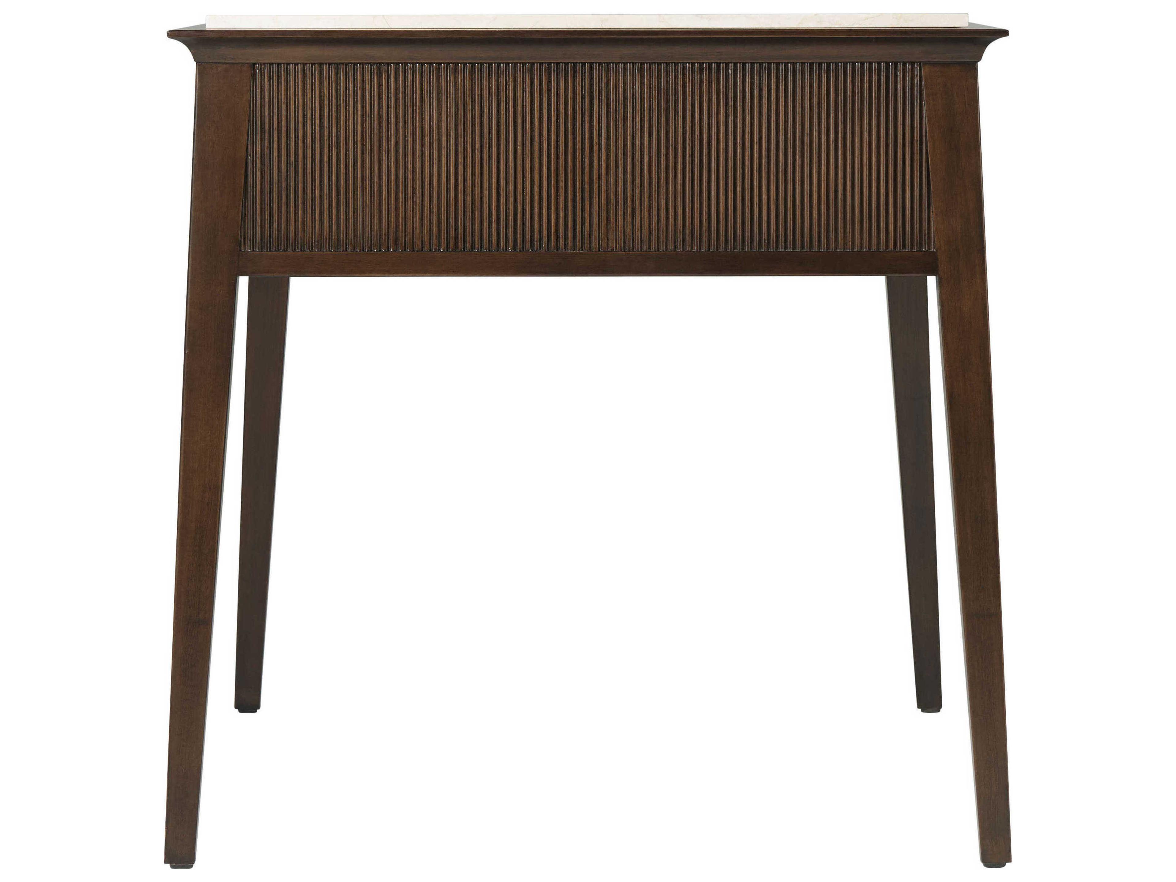Theodore Alexander Lido Rectangular Marble Bistre End Table
