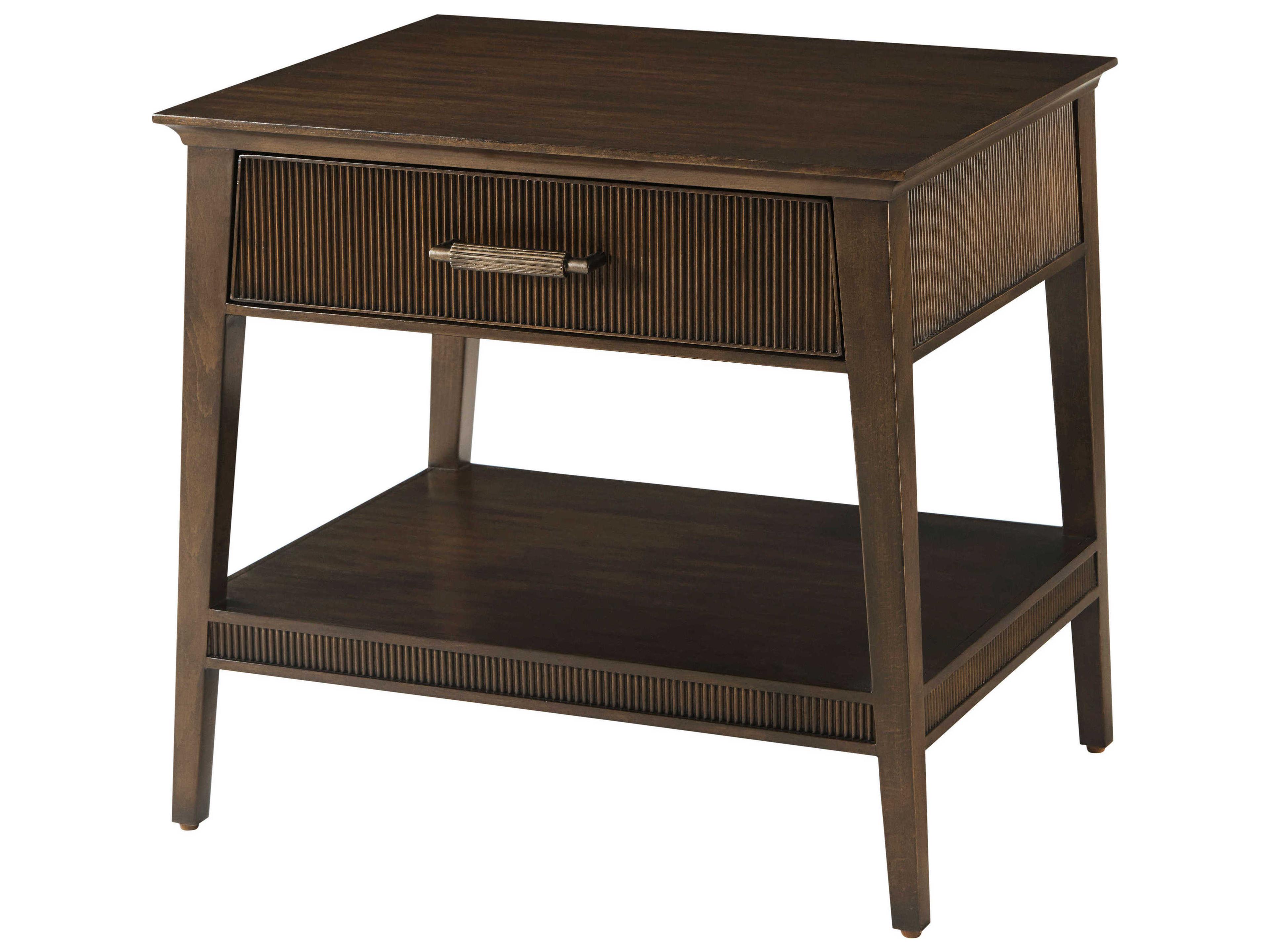 Lido 1-Drawer Brown Nightstand