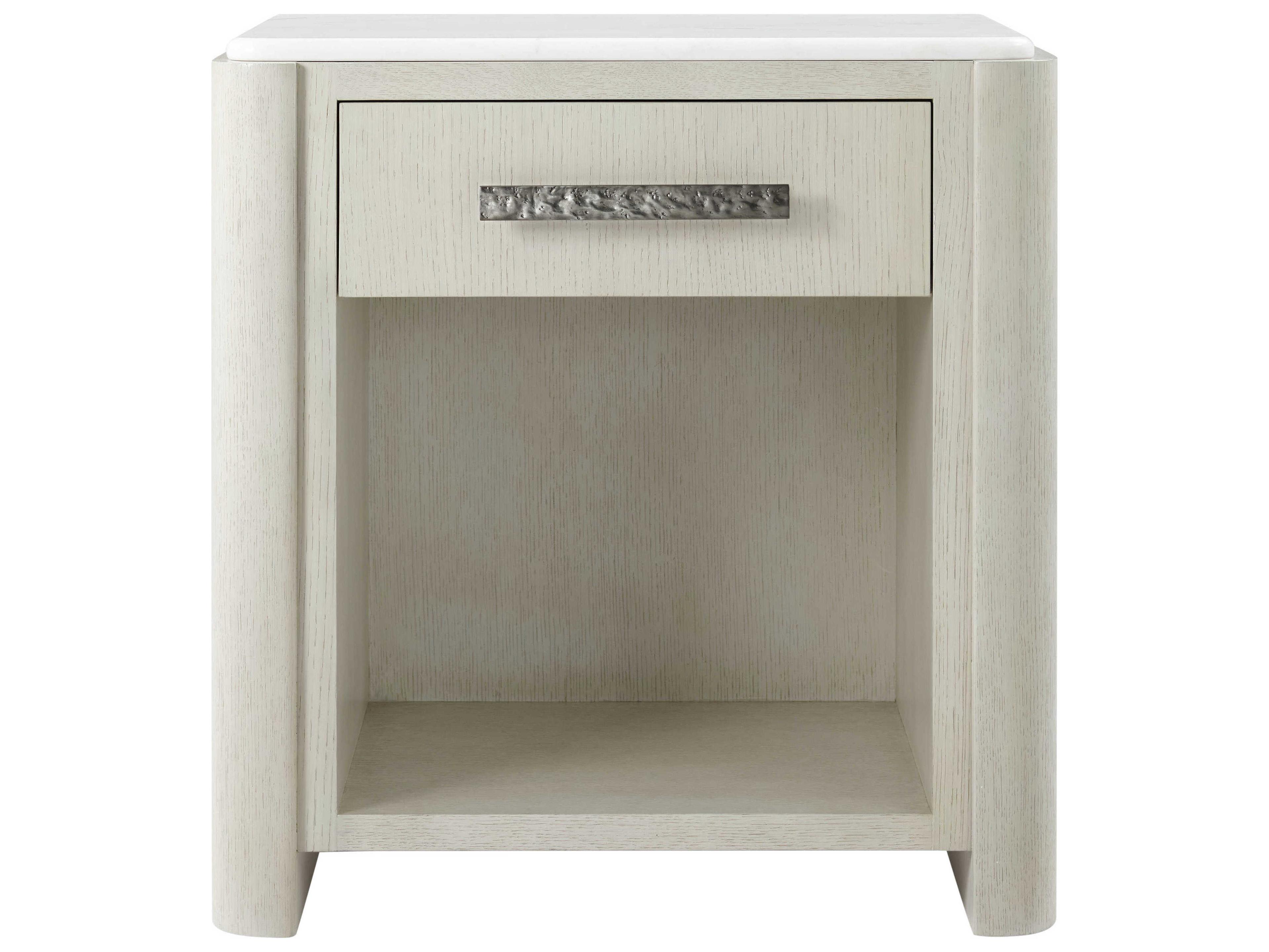 Theodore Alexander Essence 1-Drawer White Nightstand