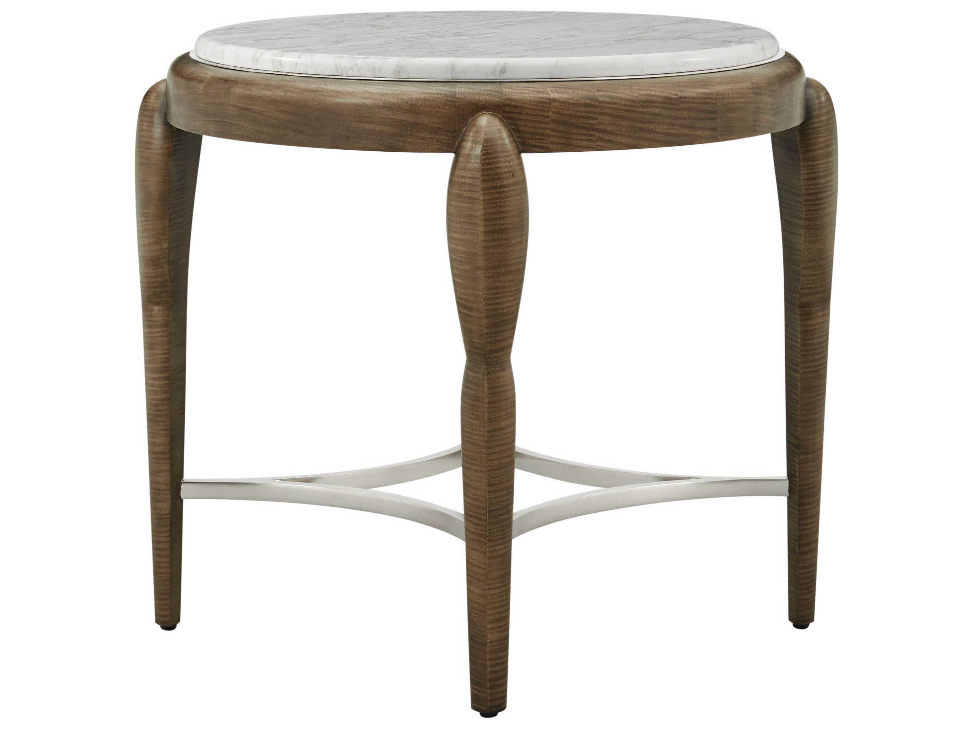 Theodore Alexander Origins Round Marble Landmark End Table