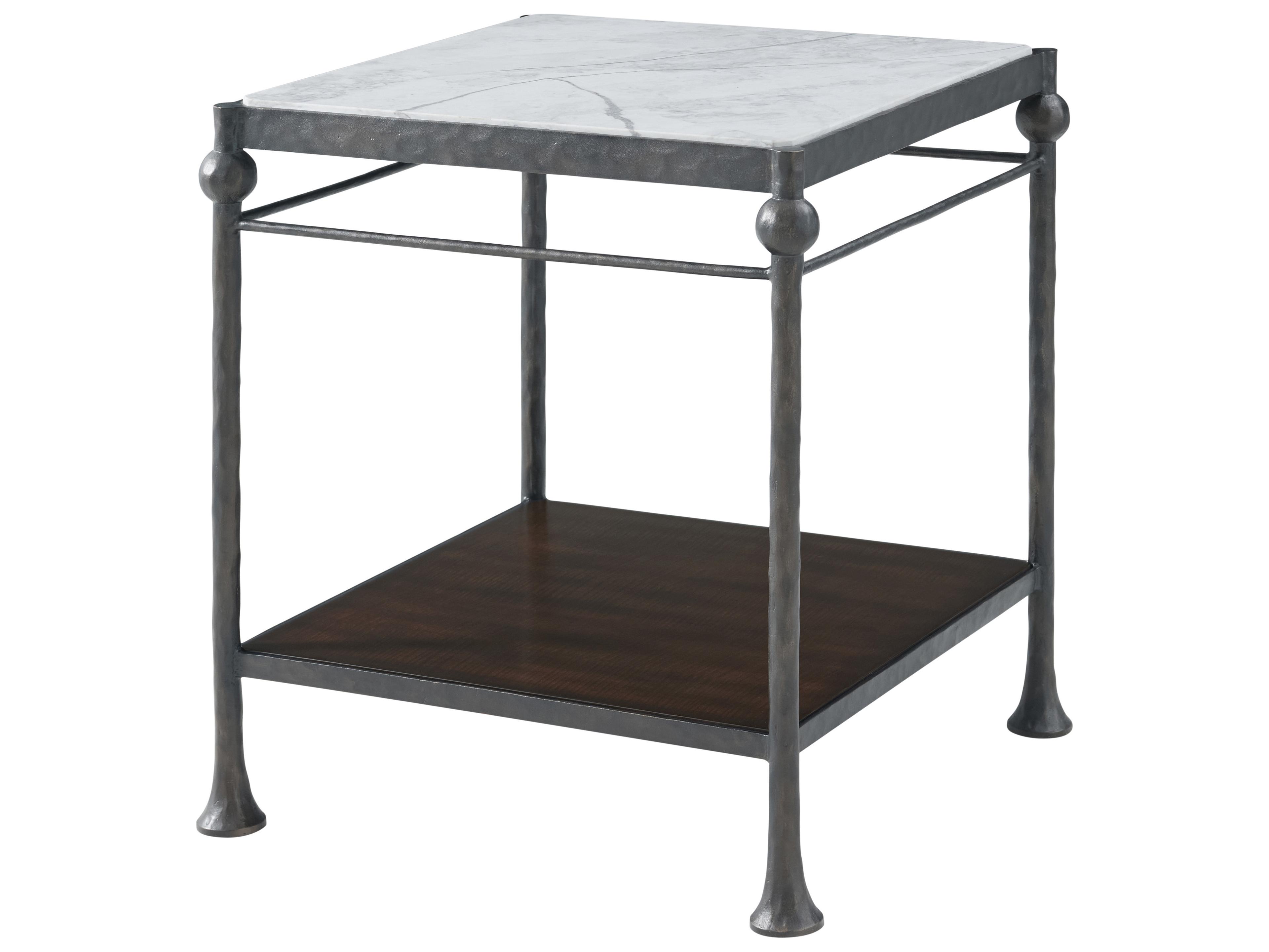Spencer London Square Marble End Table