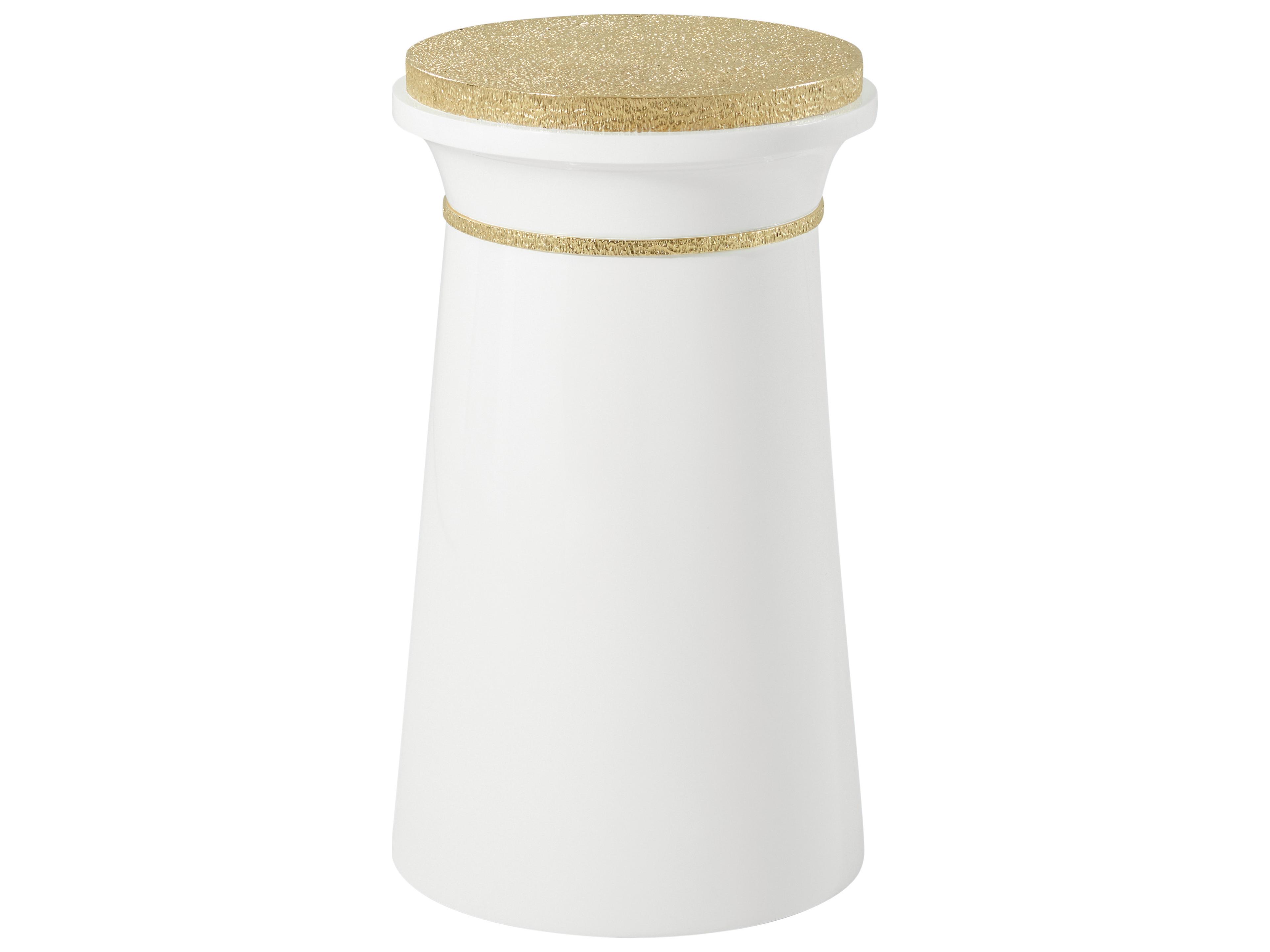 Judith Leiber Couture Round Ceramic End Table