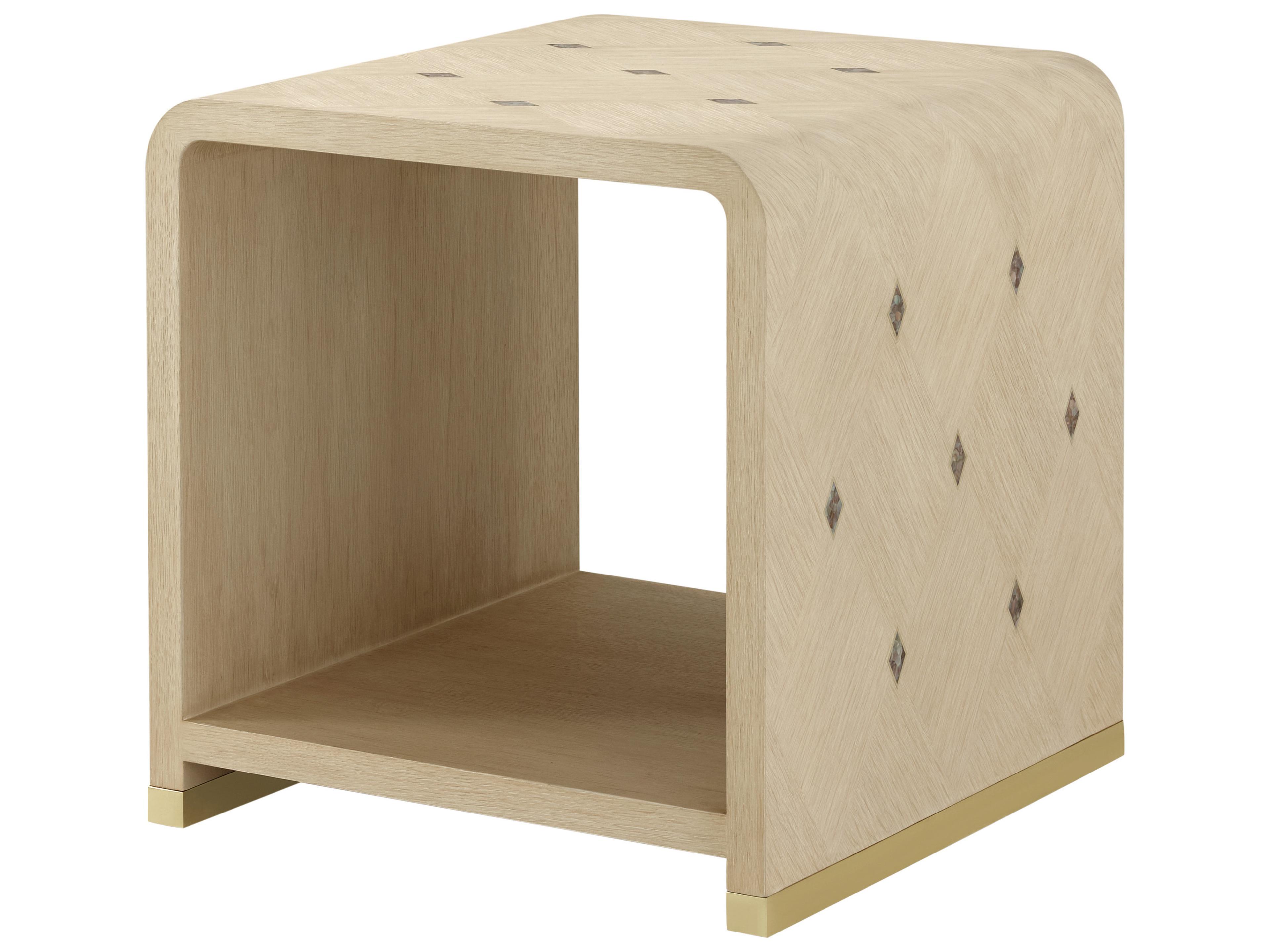 Judith Leiber Couture Square Wood End Table