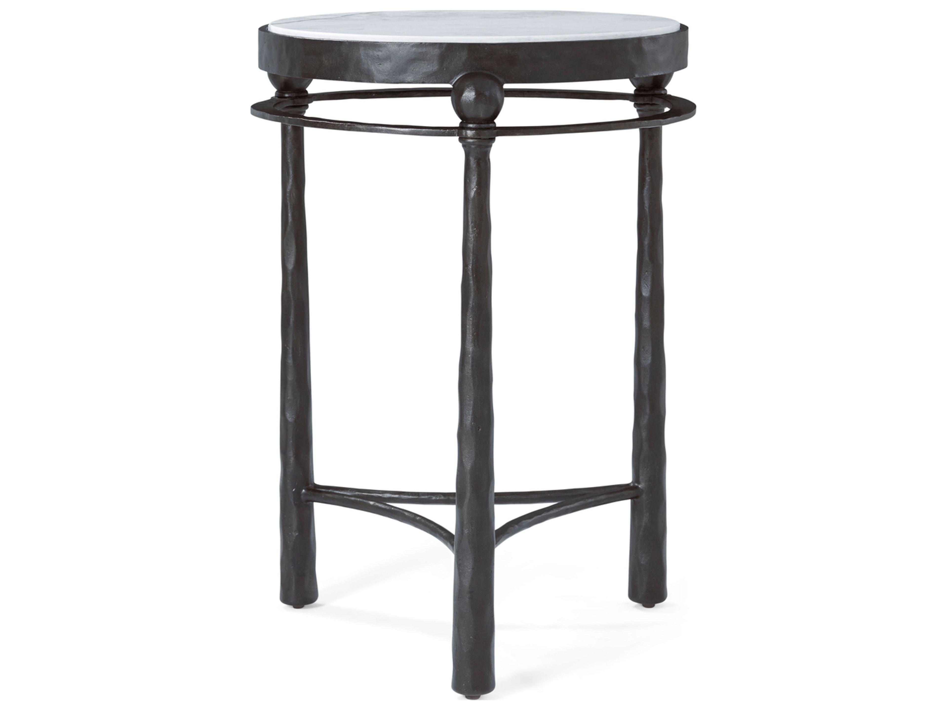 Theodore Alexander Spencer London Round Marble End Table