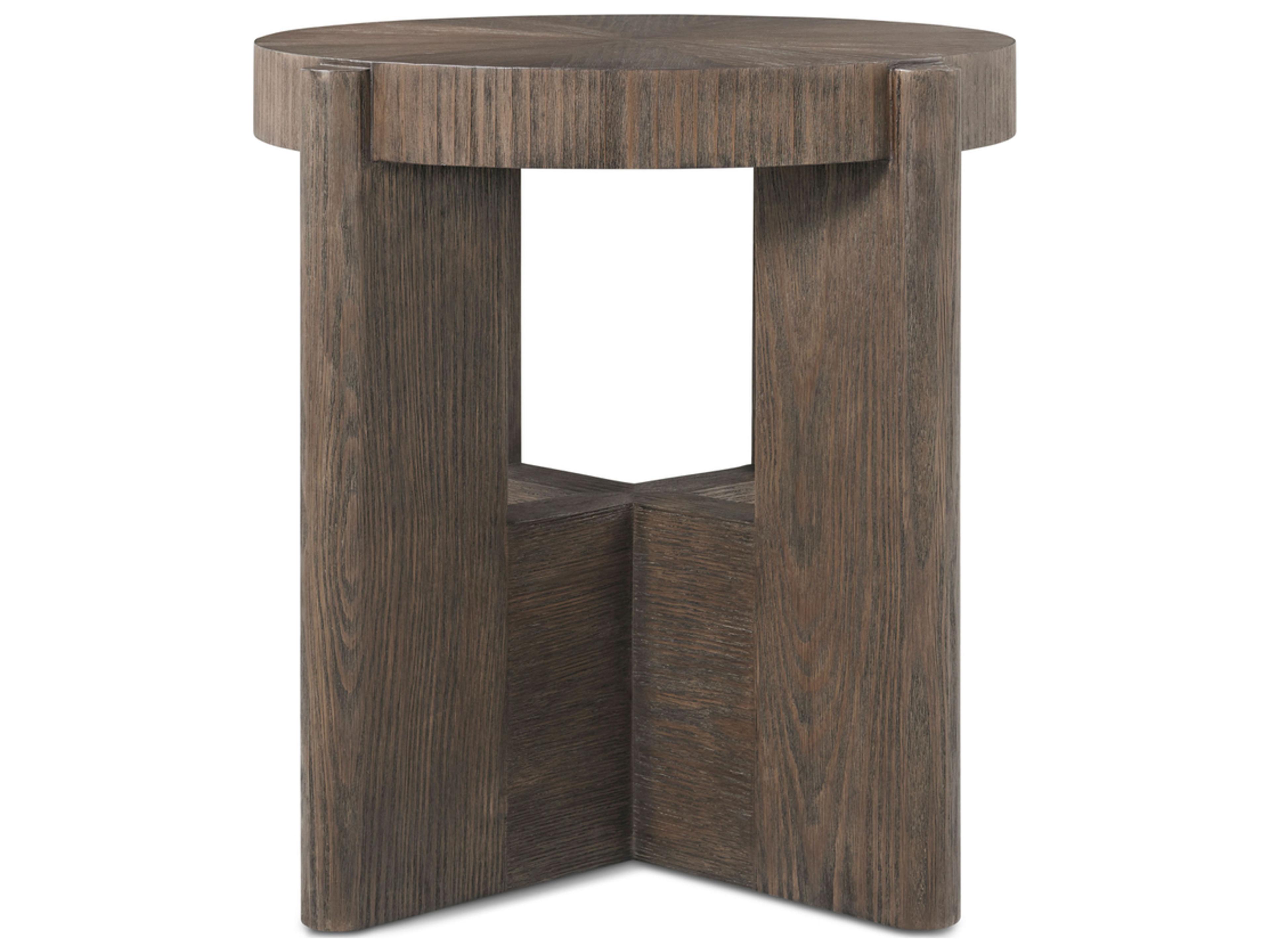 Theodore Alexander Urbane Round Wood End Table