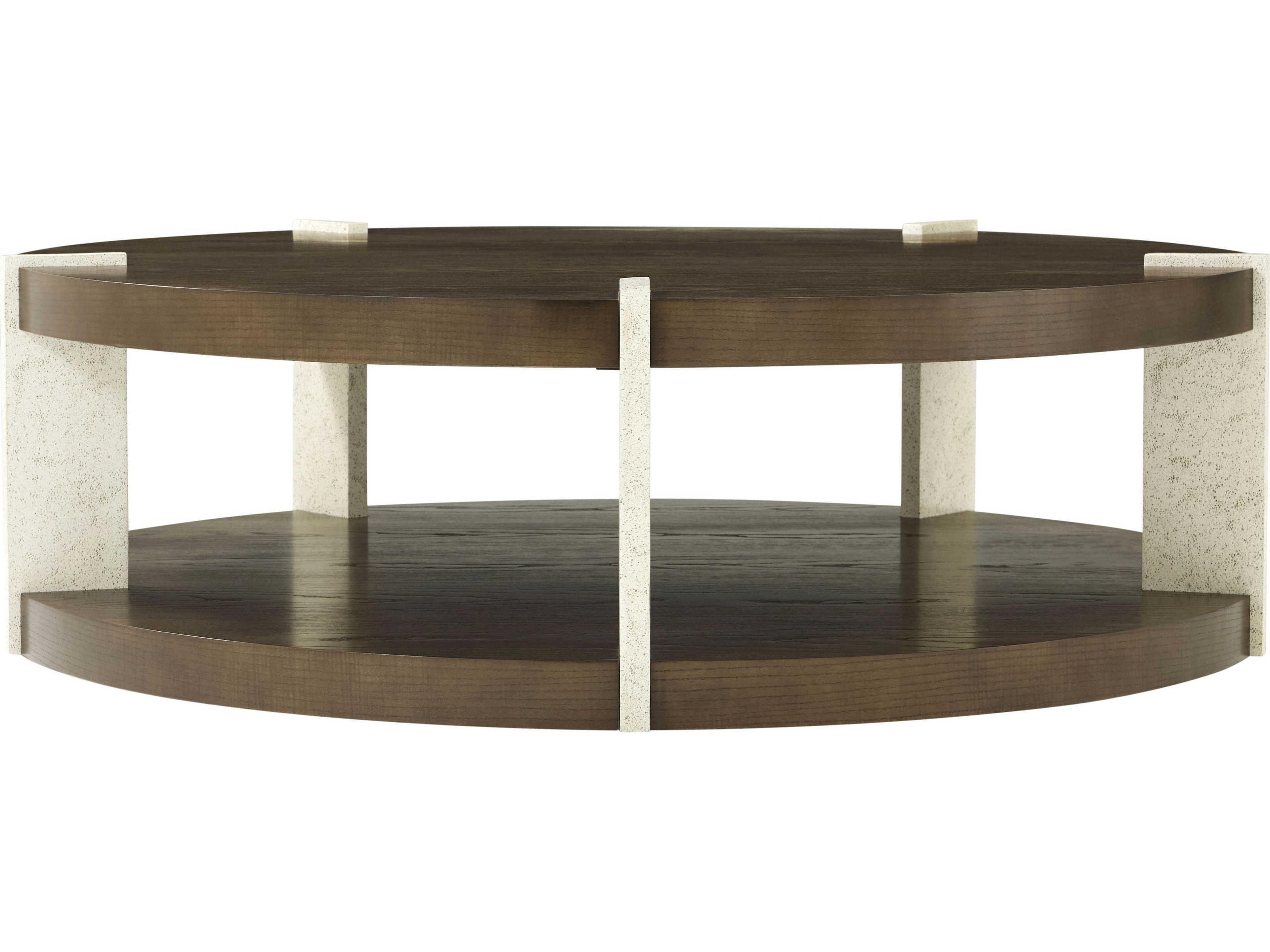 Theodore Alexander Catalina Round Wood Earth Coffee Table