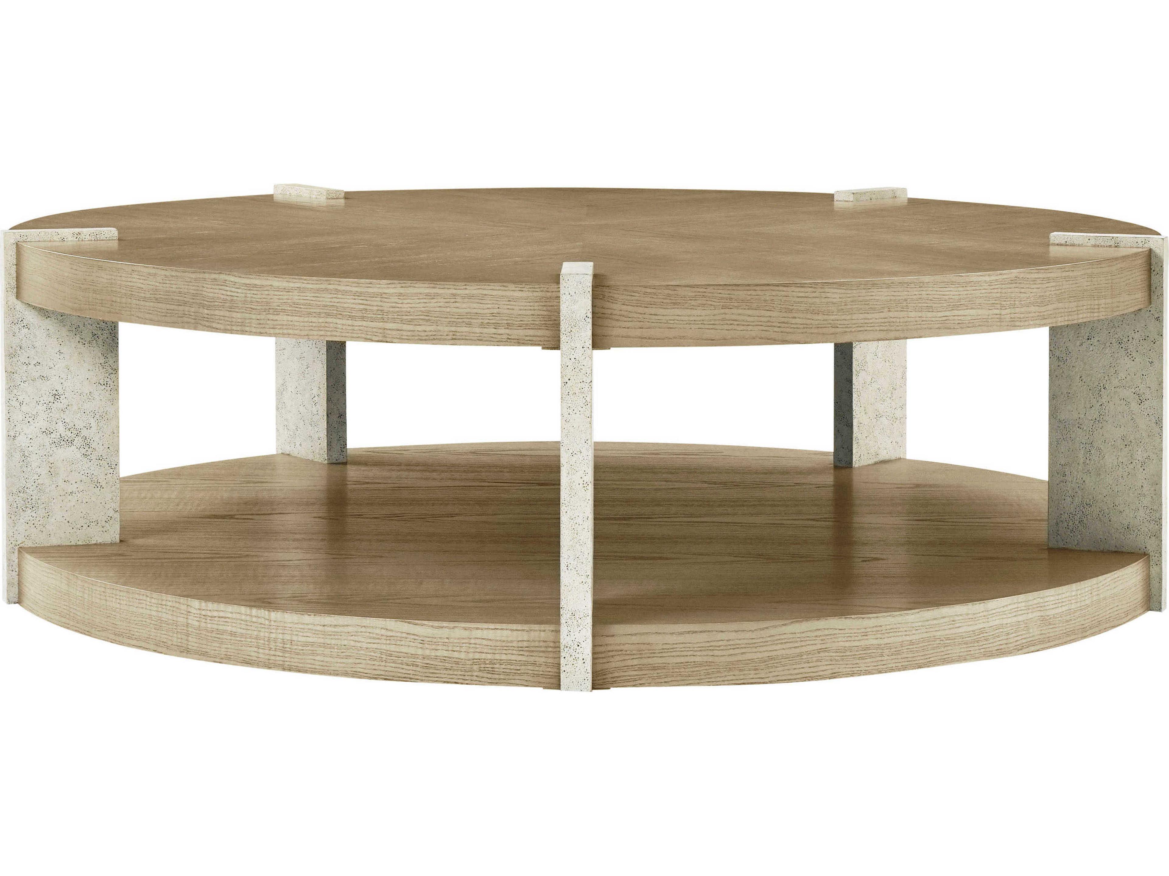 Theodore Alexander Catalina Round Wood Dune Coffee Table