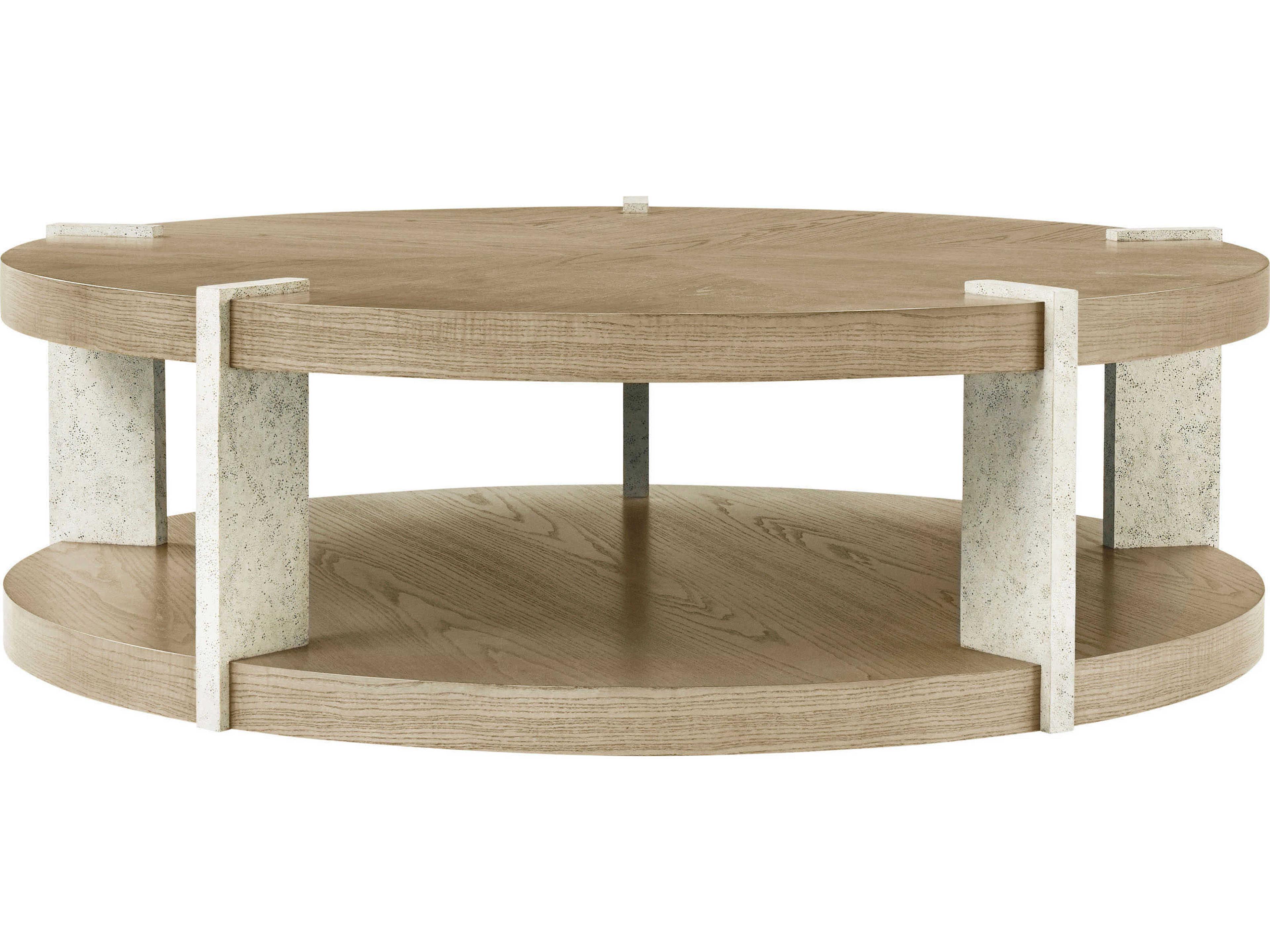 Theodore Alexander Catalina Round Wood Dune Coffee Table