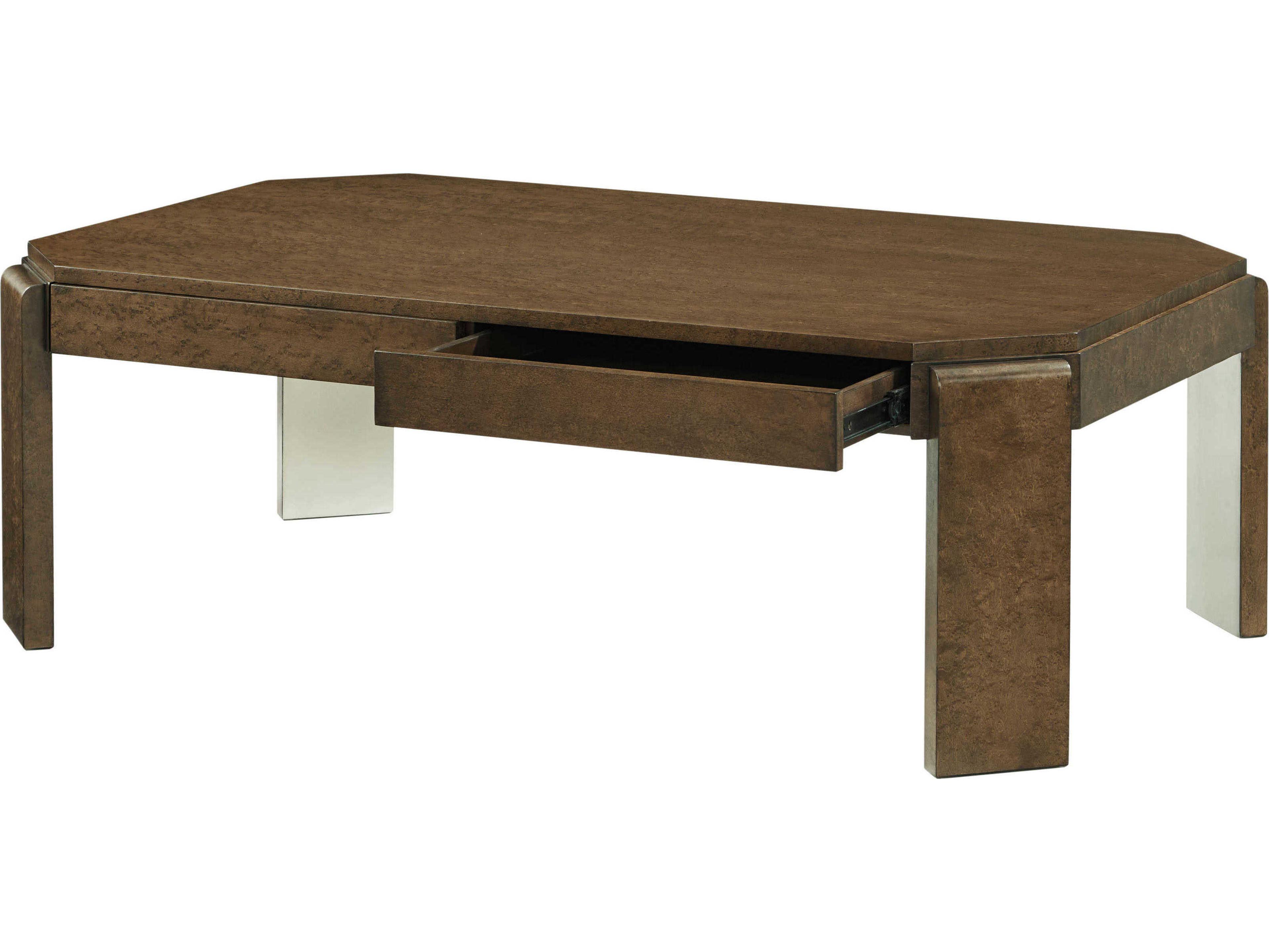 Theodore Alexander Origins Rectangular Wood Landmark Coffee Table