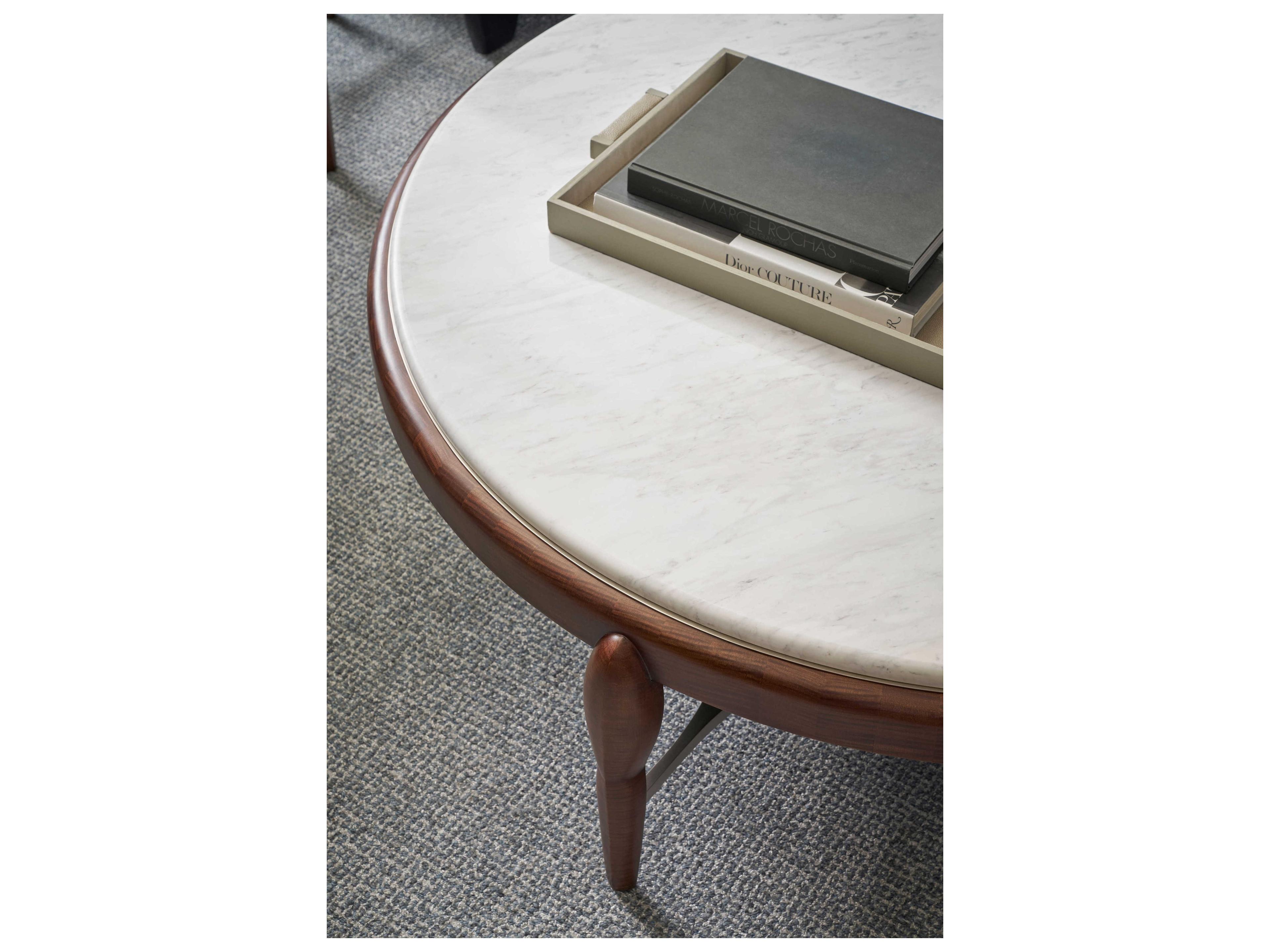 Theodore Alexander Origins Round Marble Landmark Coffee Table