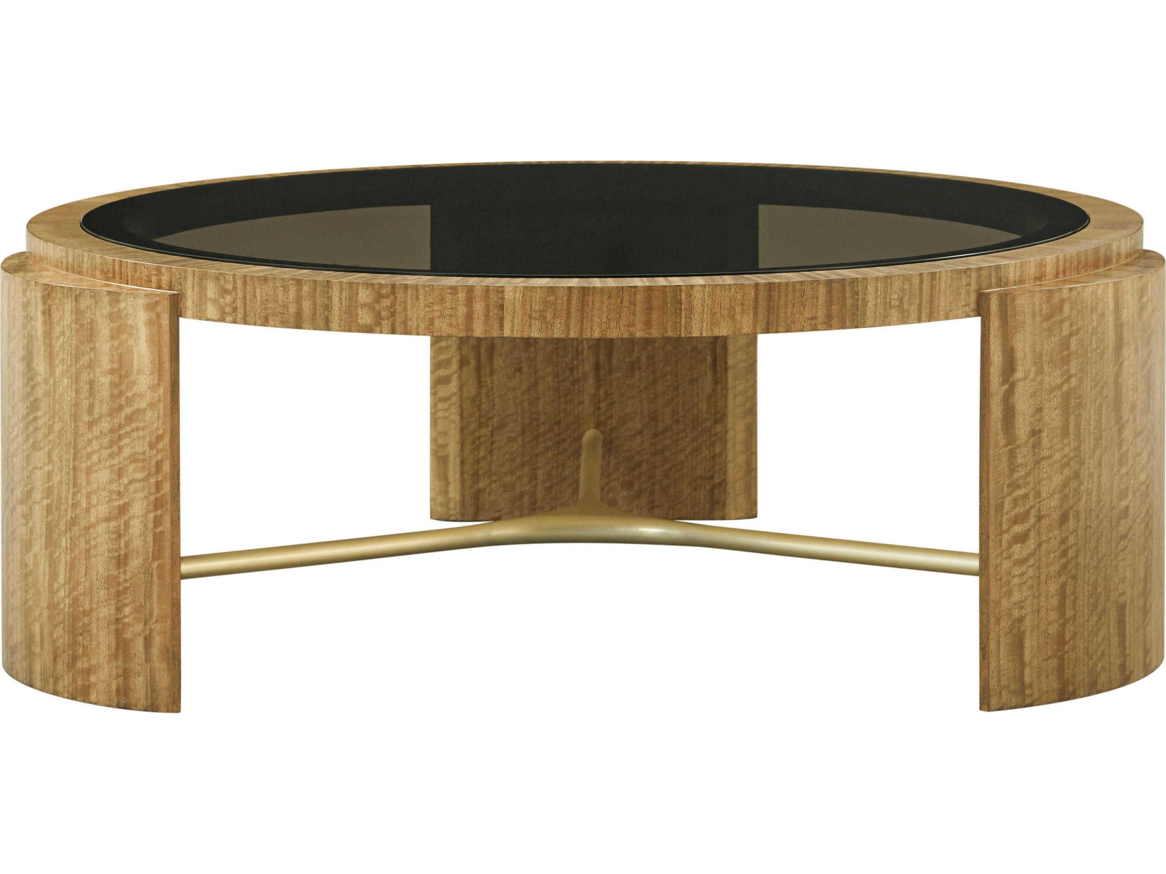 Theodore Alexander Ta Originals Round Glass Plaza Coffee Table