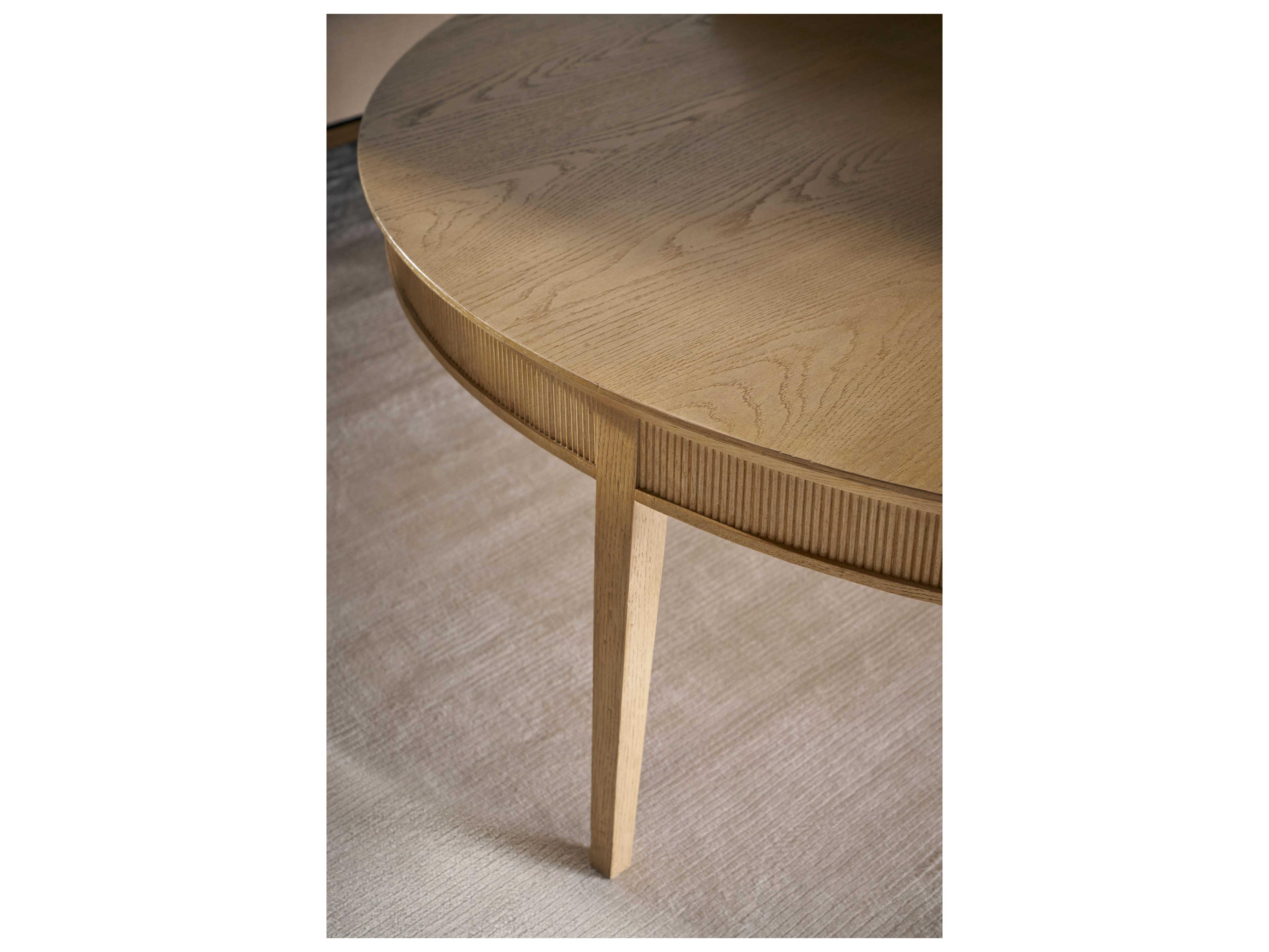 Theodore Alexander Balboa Round Wood Lido Coastal Grey Coffee Table