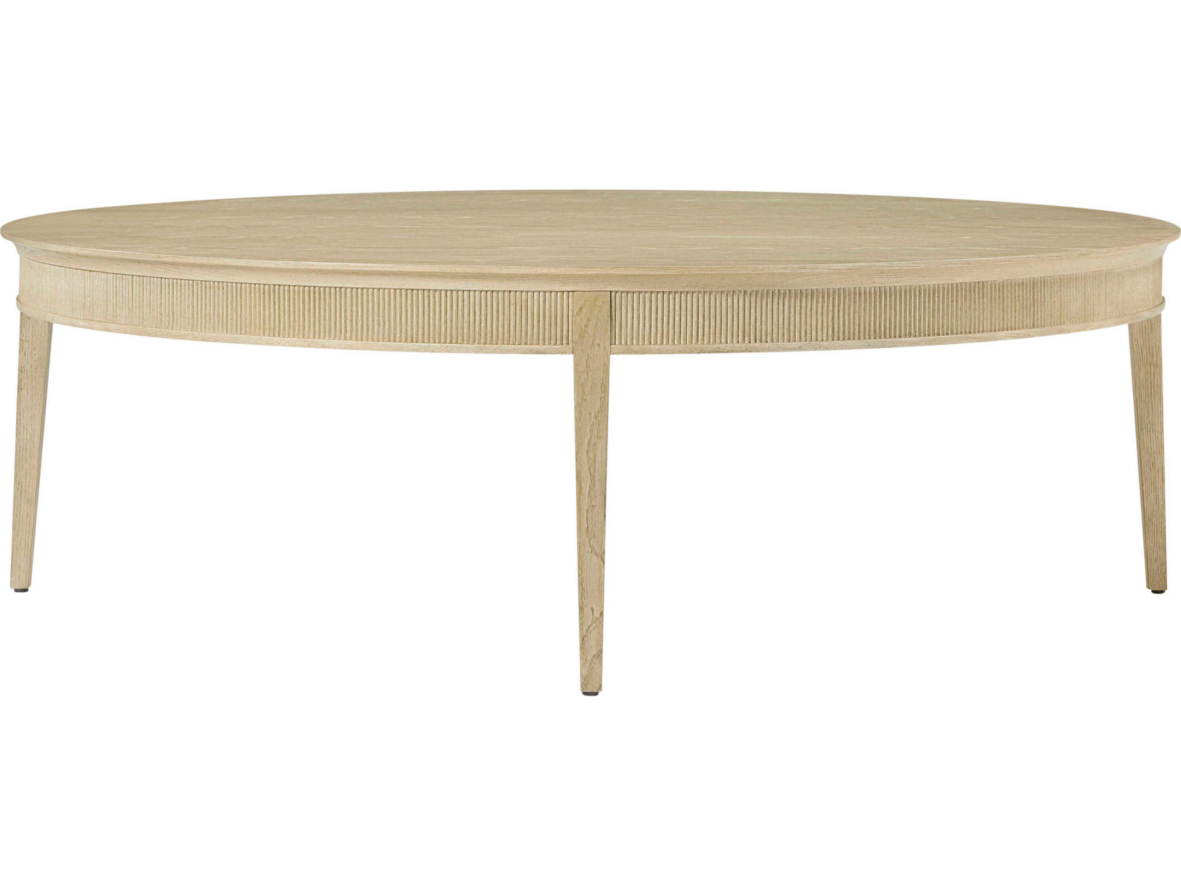 Theodore Alexander Balboa Round Wood Lido Coastal Grey Coffee Table