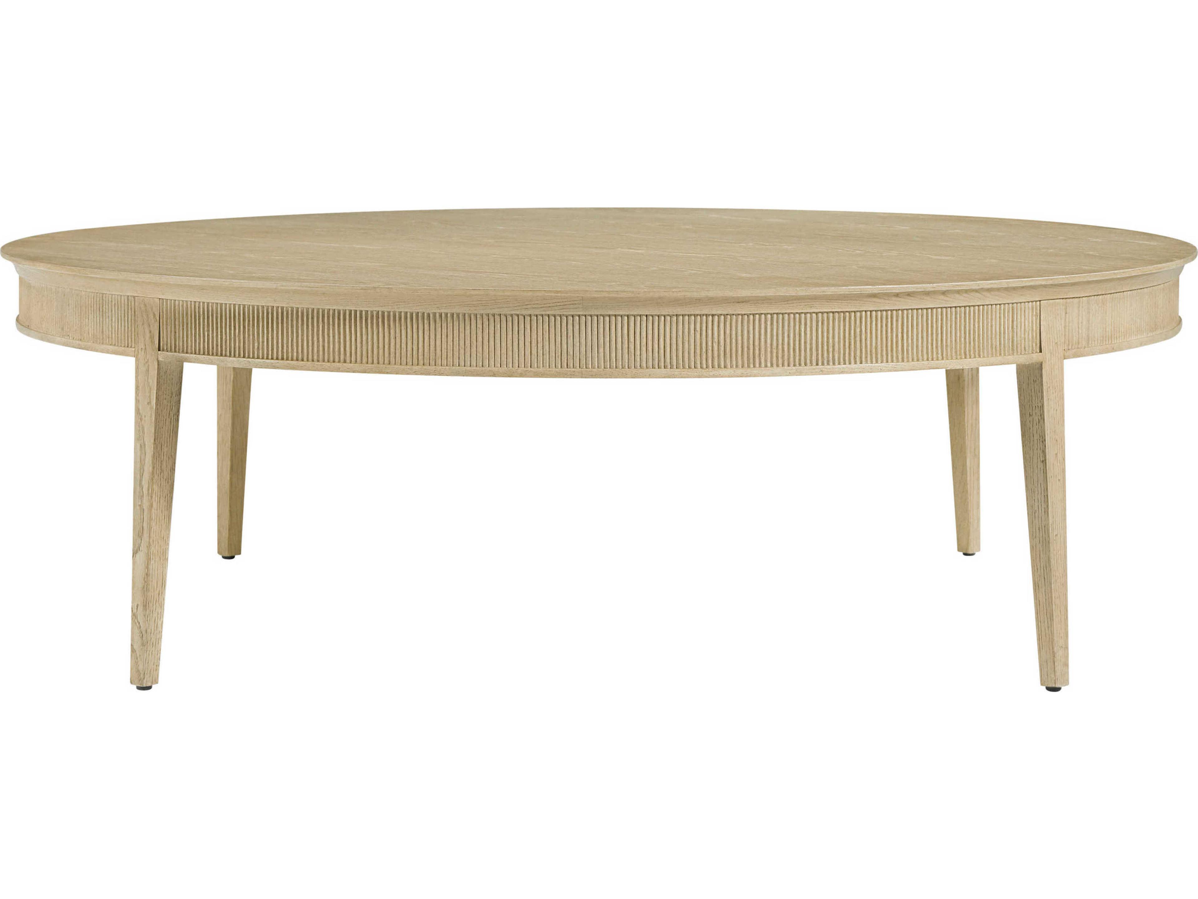 Theodore Alexander Balboa Round Wood Lido Coastal Grey Coffee Table