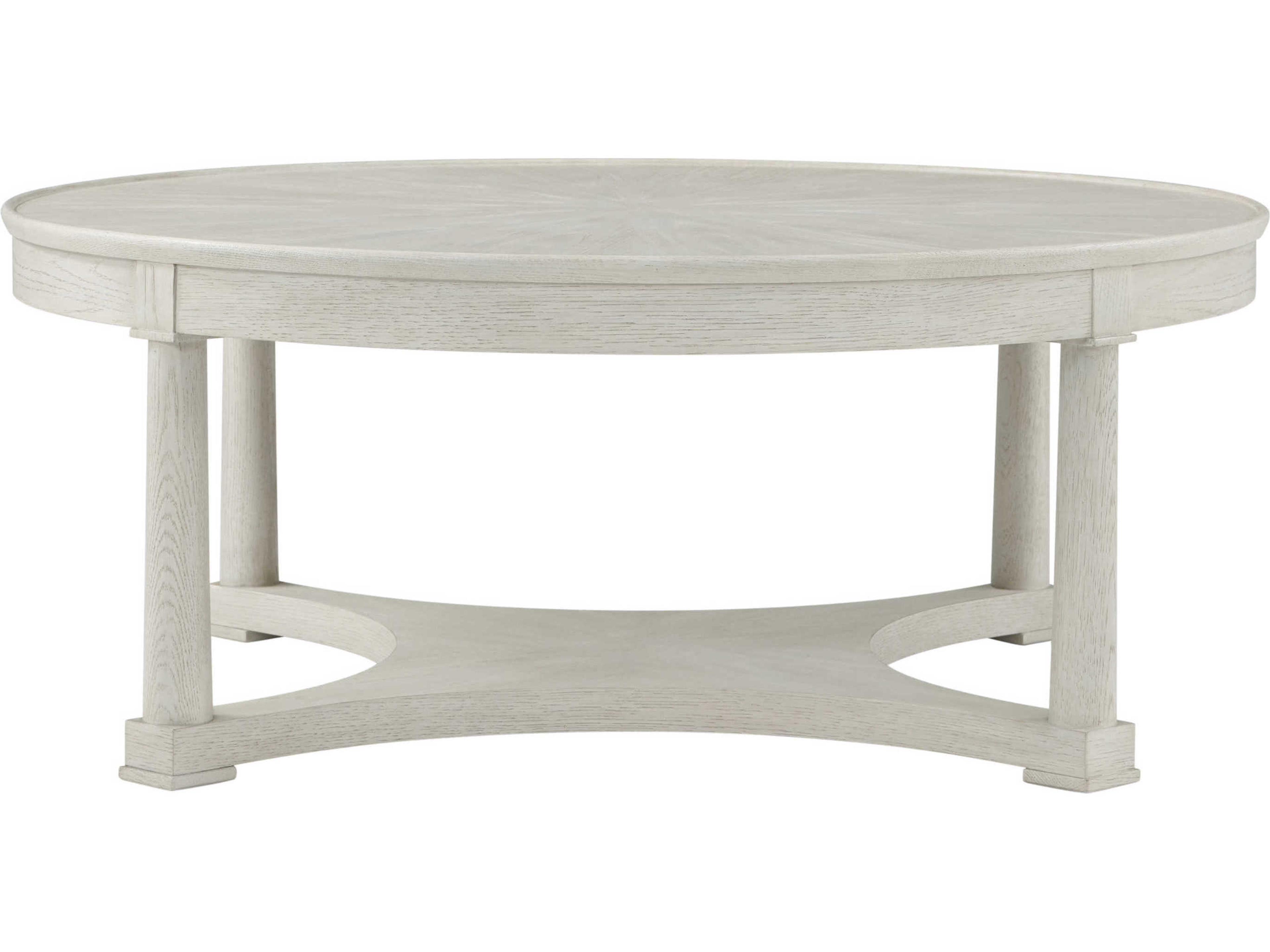 Theodore Alexander Surrey Grey Round Wood Coffee Table