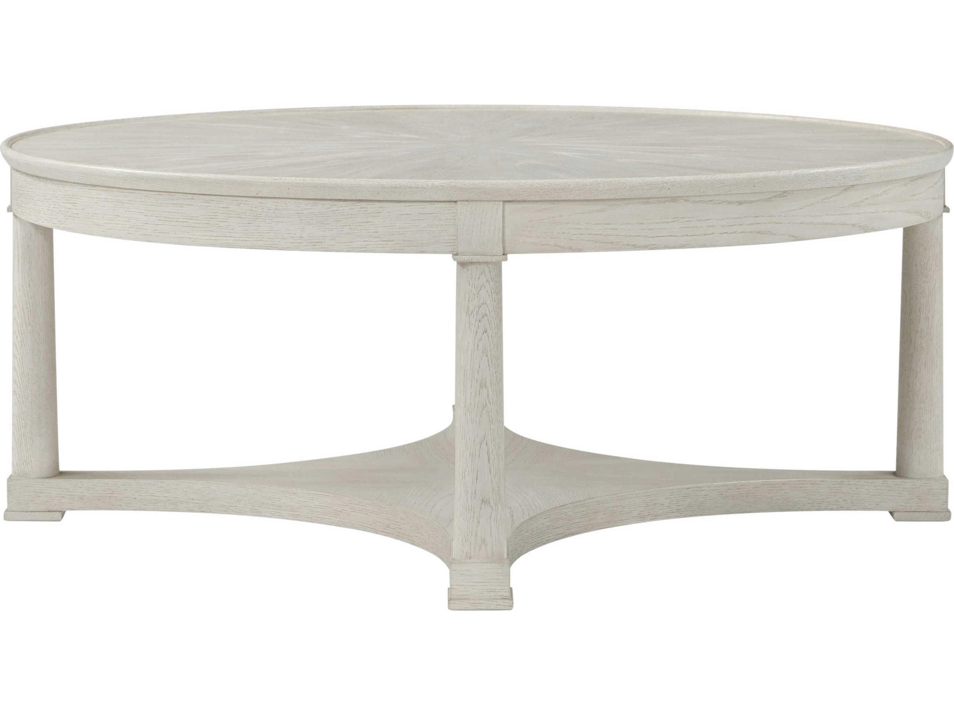 Theodore Alexander Surrey Grey Round Wood Coffee Table