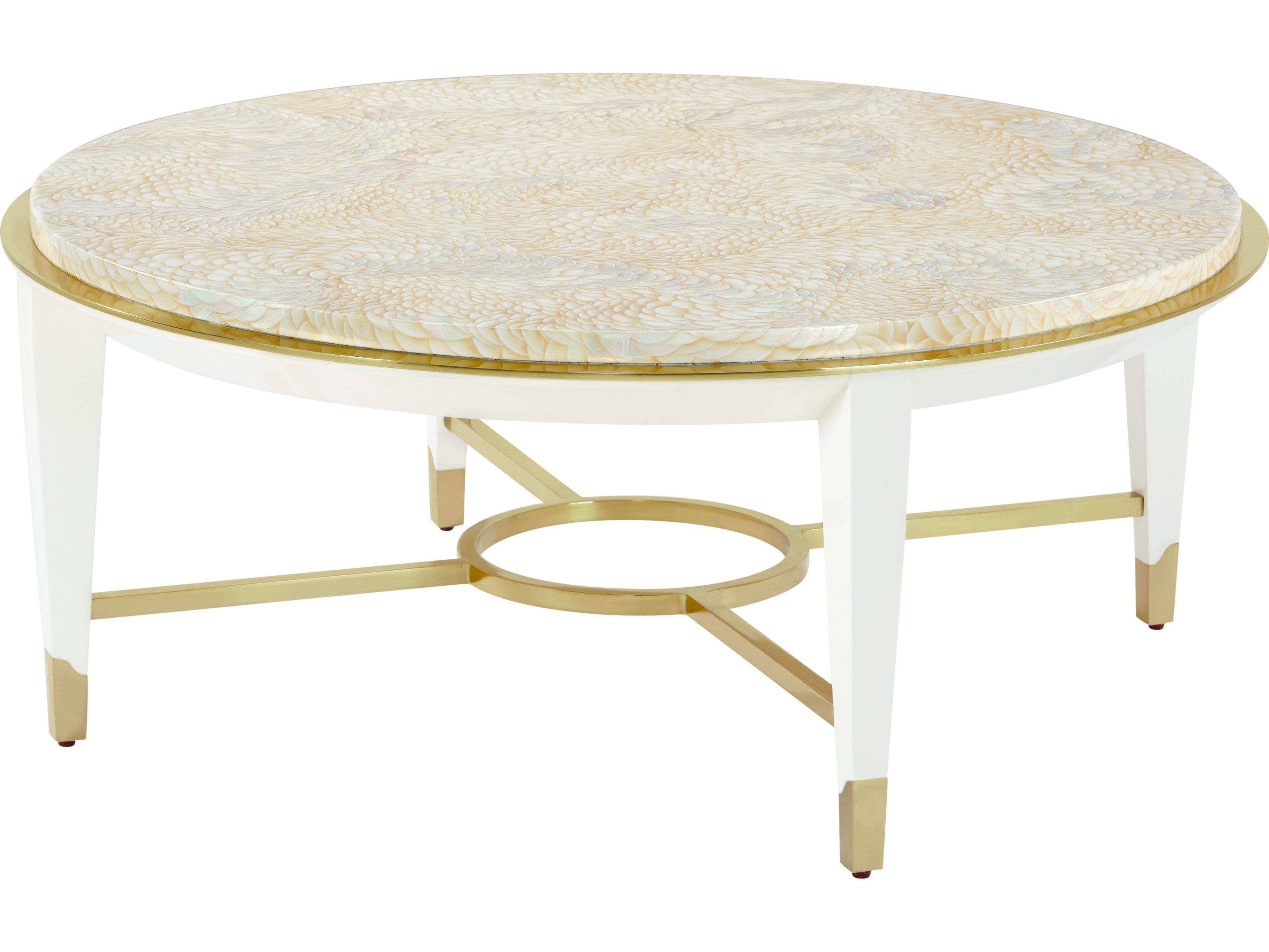 Judith Leiber Couture Round Glass Coffee Table