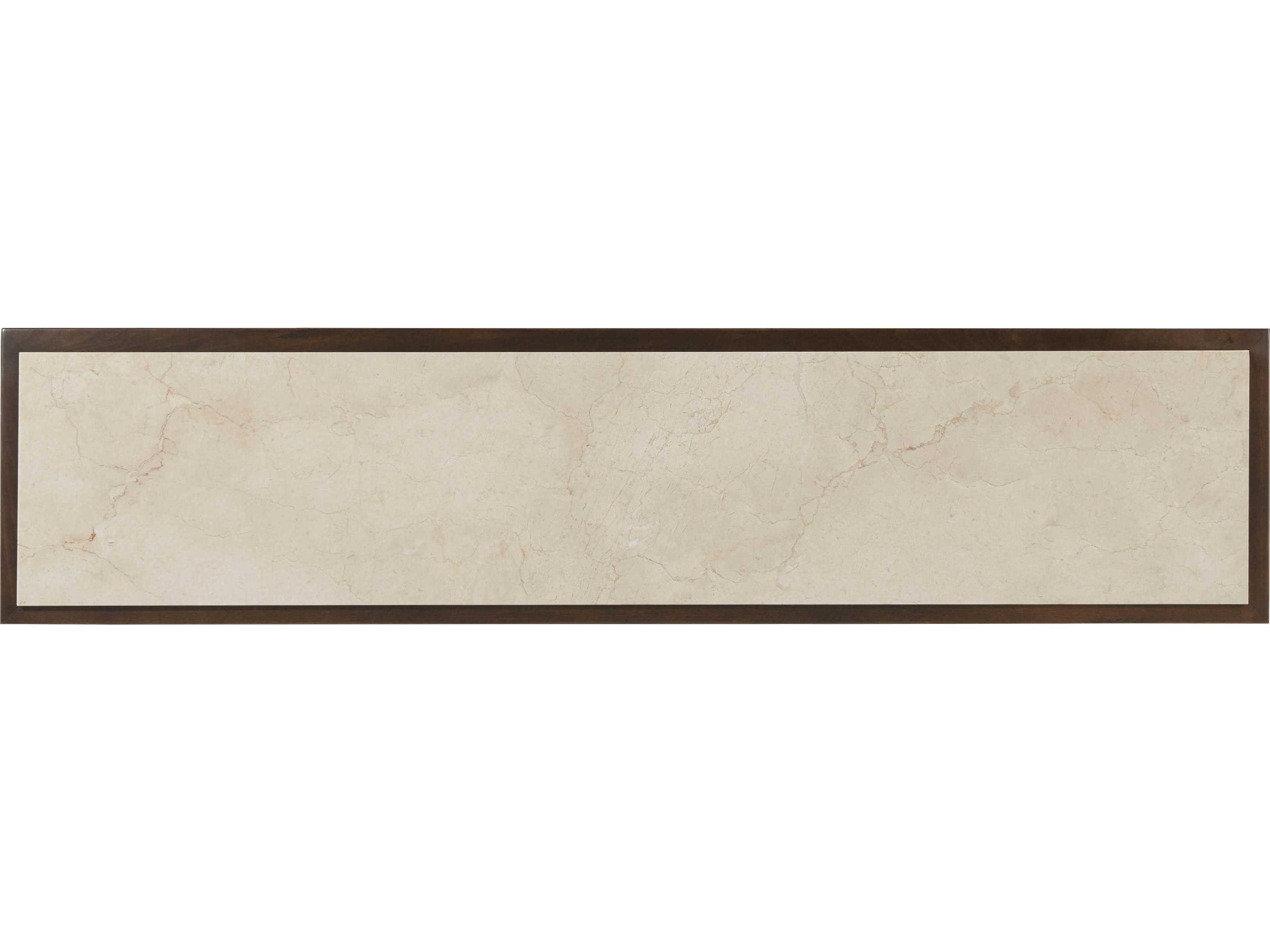 Theodore Alexander Lido Rectangular Marble Bistre Console Table