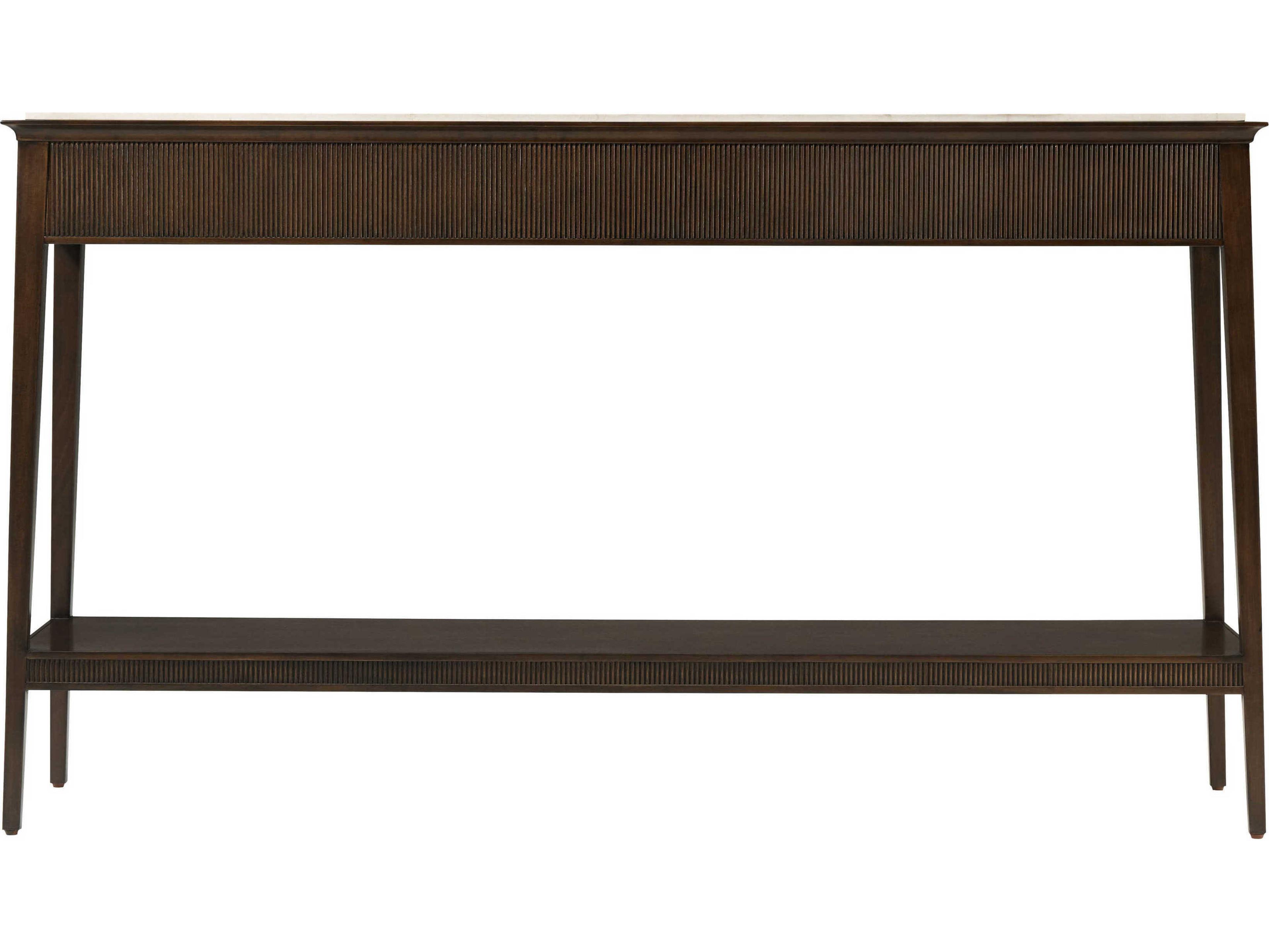 Theodore Alexander Lido Rectangular Marble Bistre Console Table