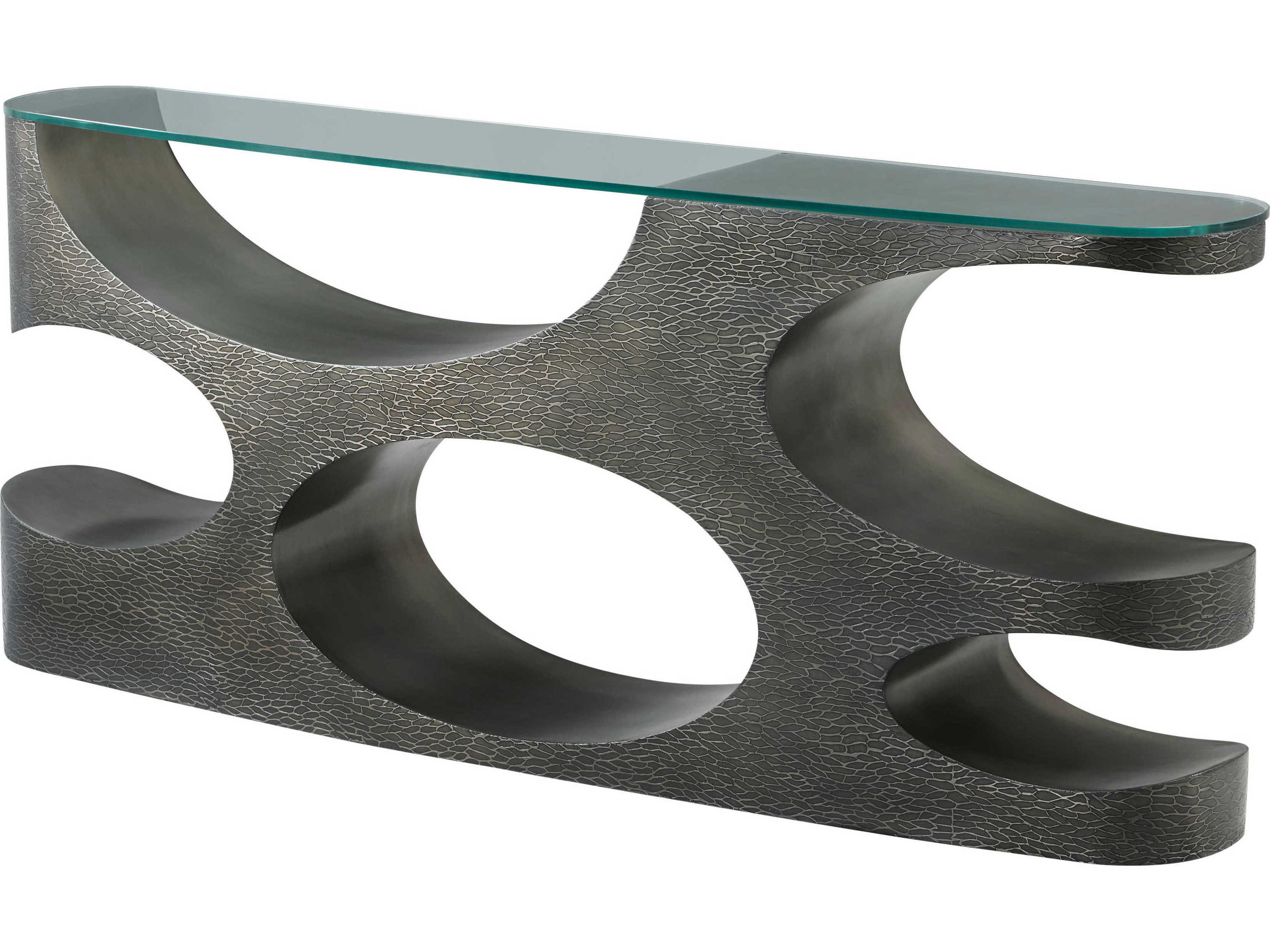 Essence Glass Volcanic Console Table