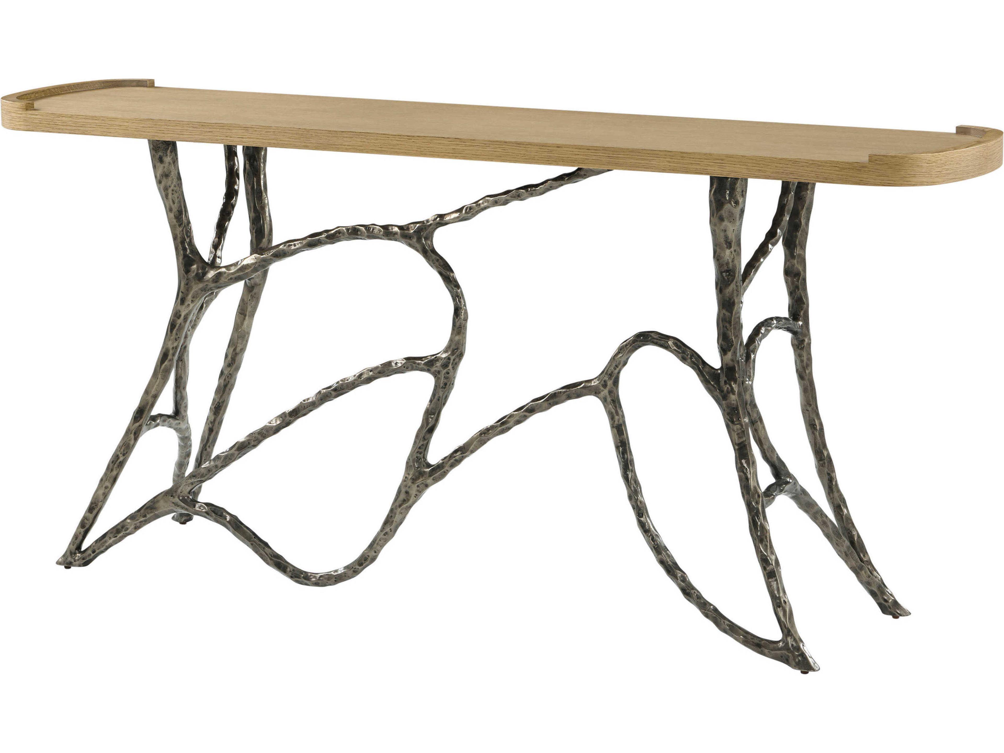 Essence Rectangular Wood Blonde Console Table