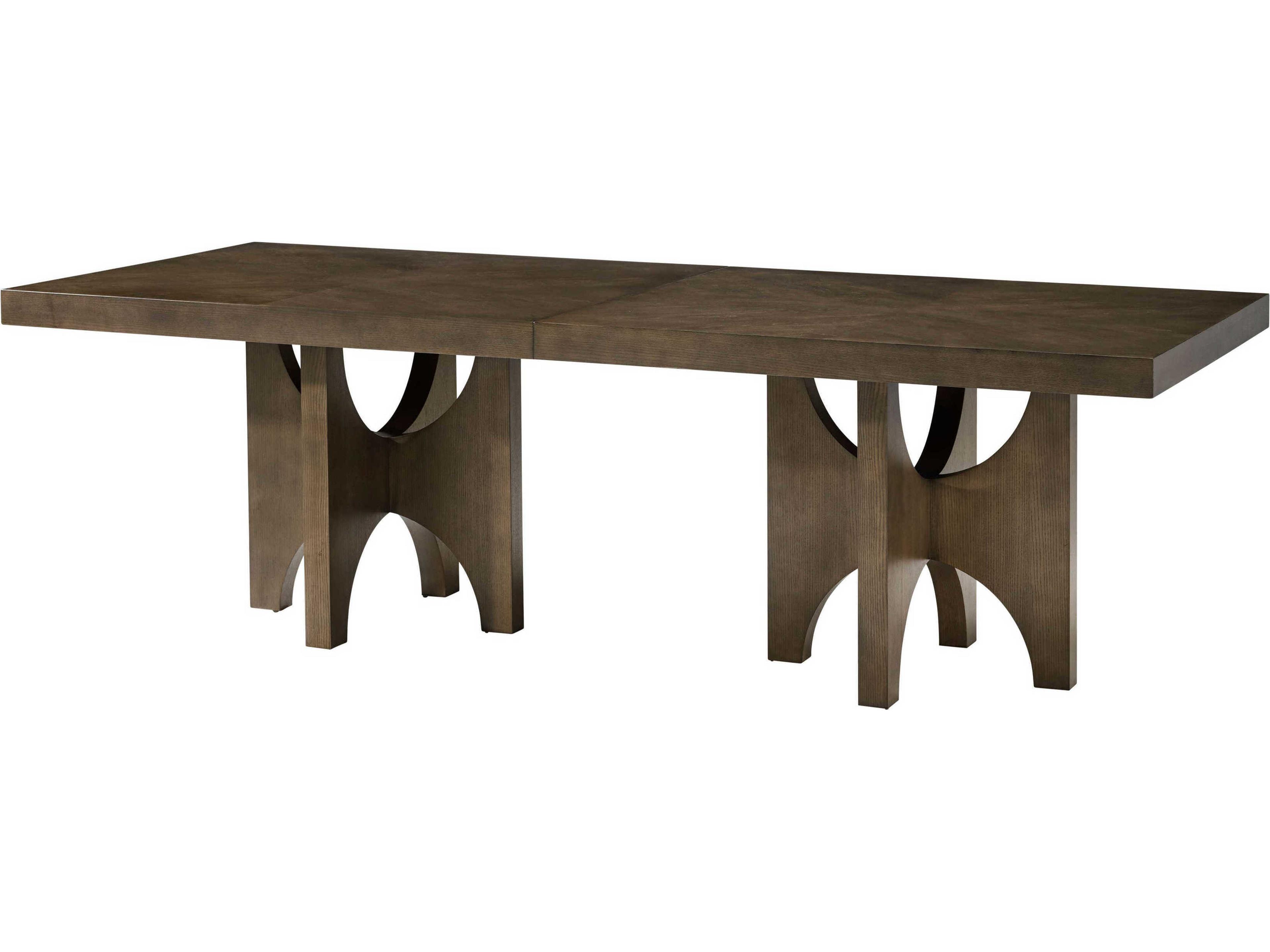 Theodore Alexander Catalina Rectangular Wood Earth Extending Dining Table
