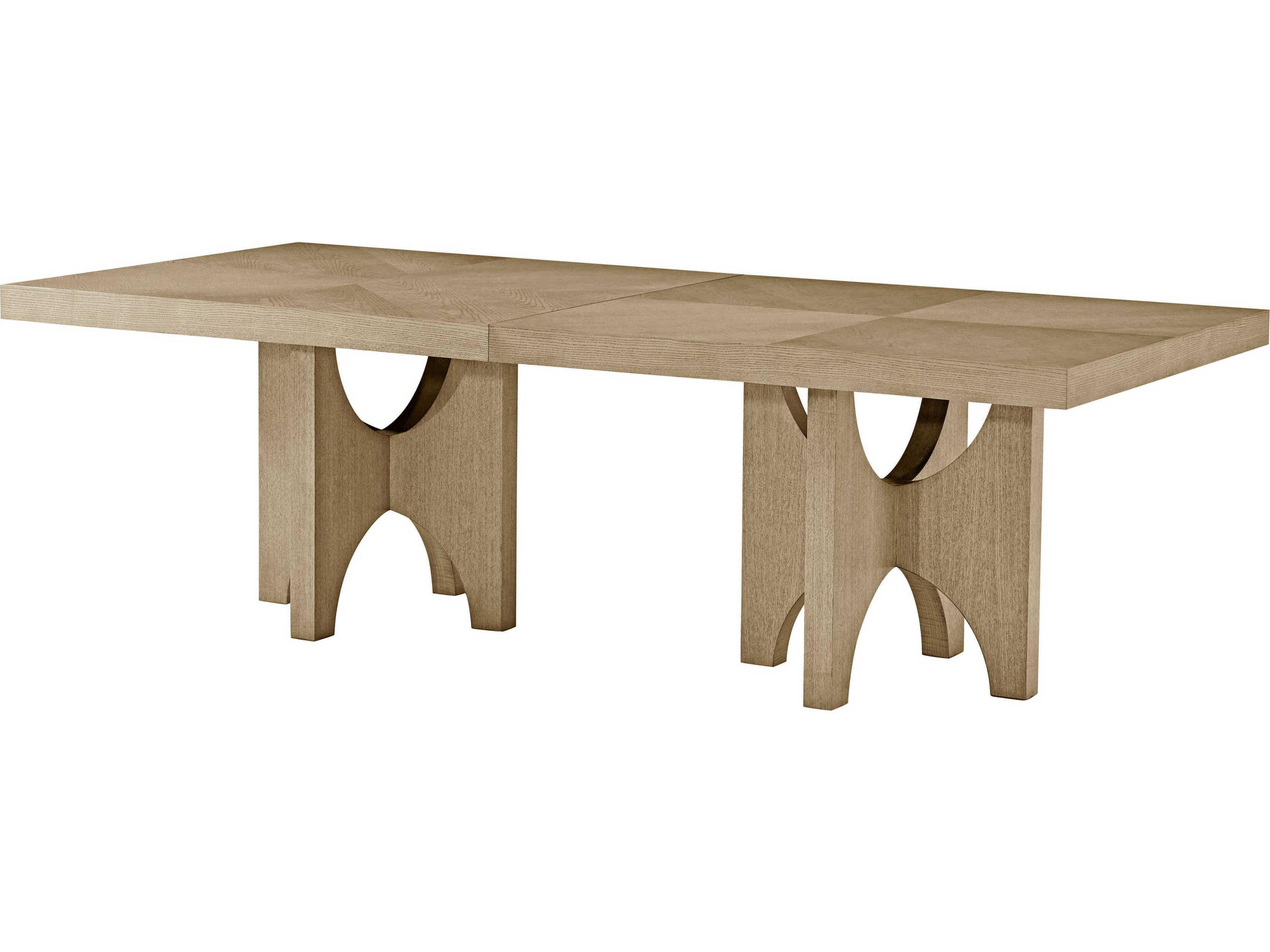 Theodore Alexander Catalina Rectangular Wood Dune Extending Dining Table