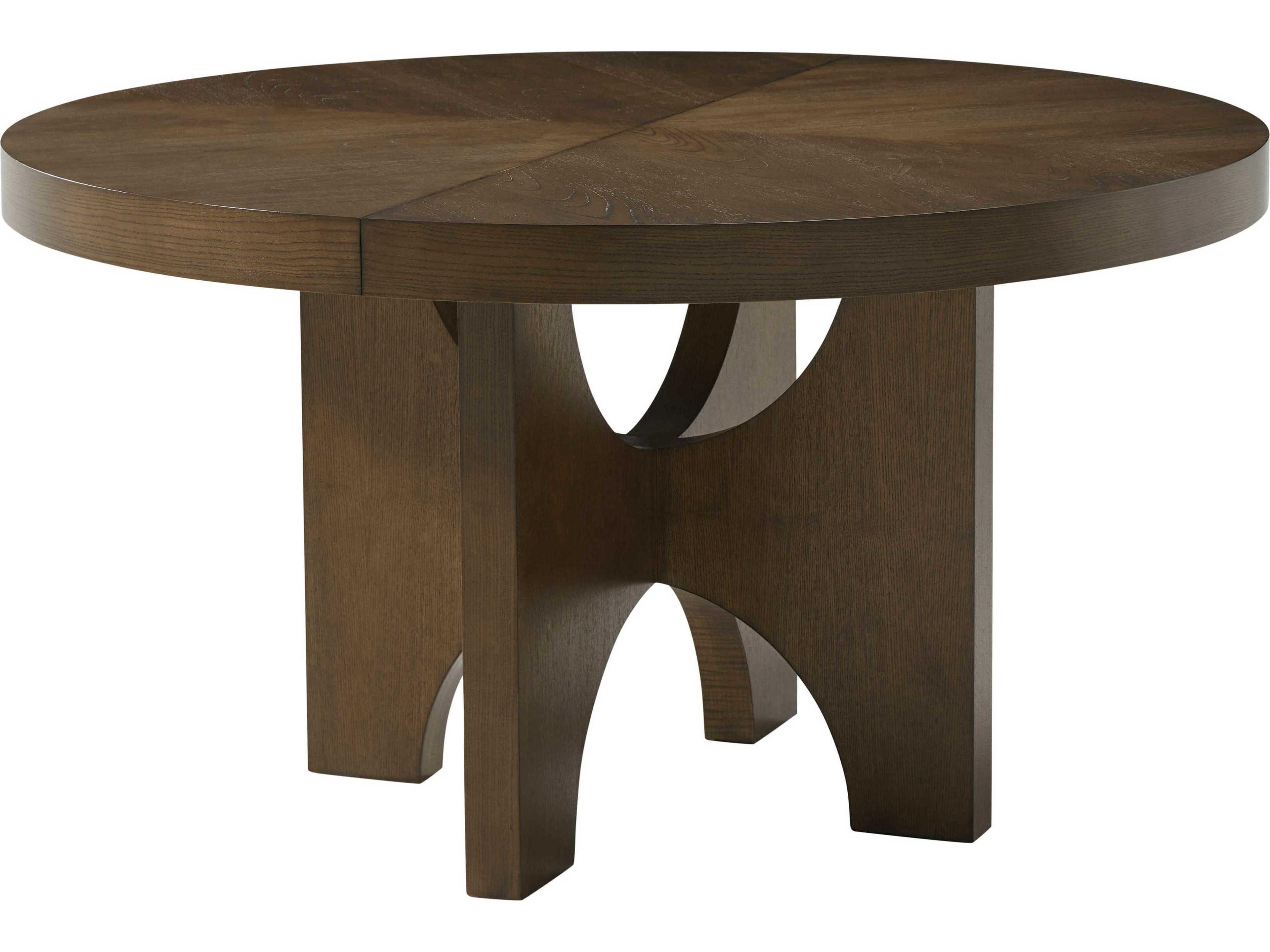 Theodore Alexander Catalina Round Wood Earth Extending Dining Table