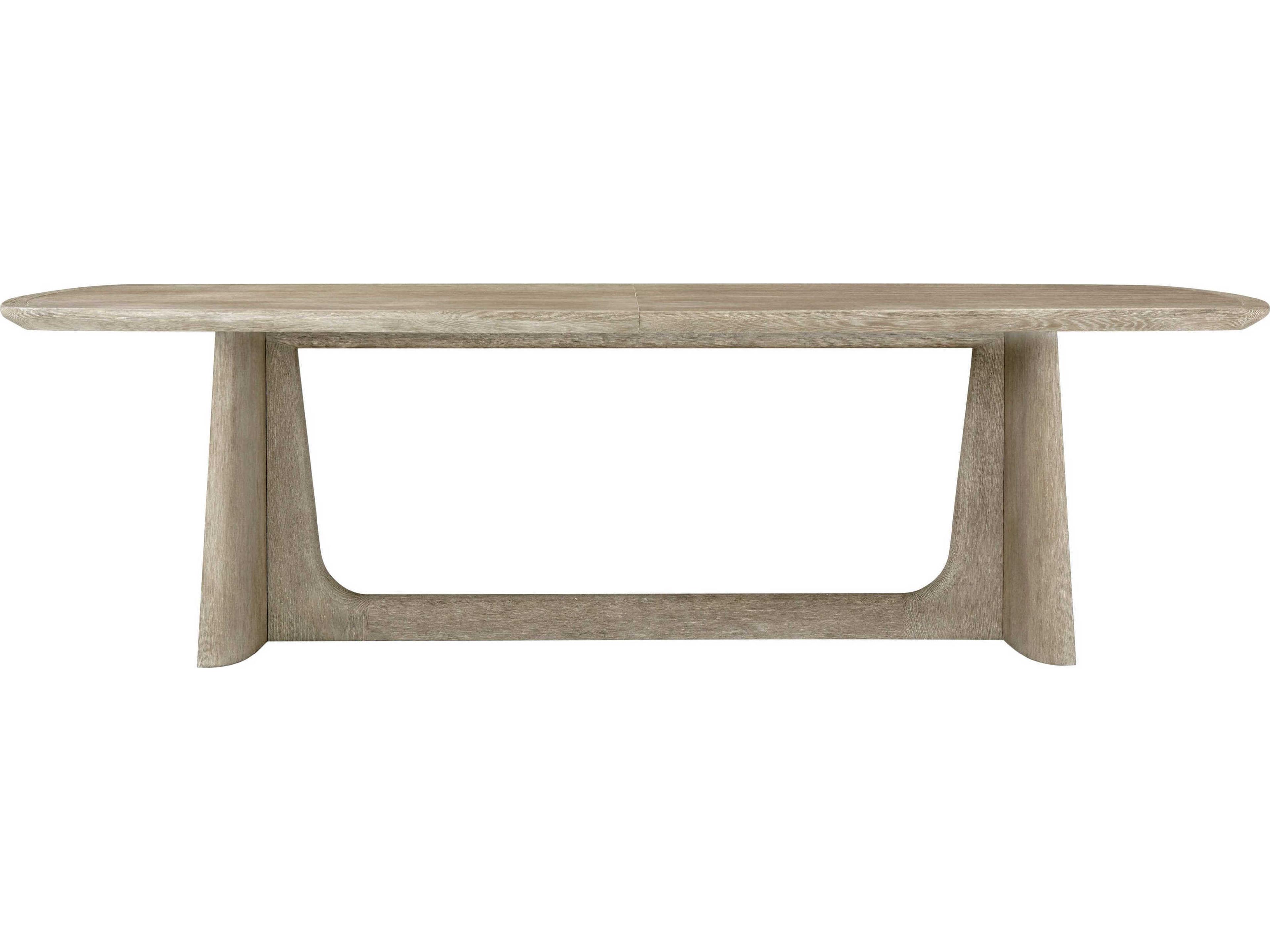 Theodore Alexander Repose Rectangular Wood Grey Oak Extending Dining Table