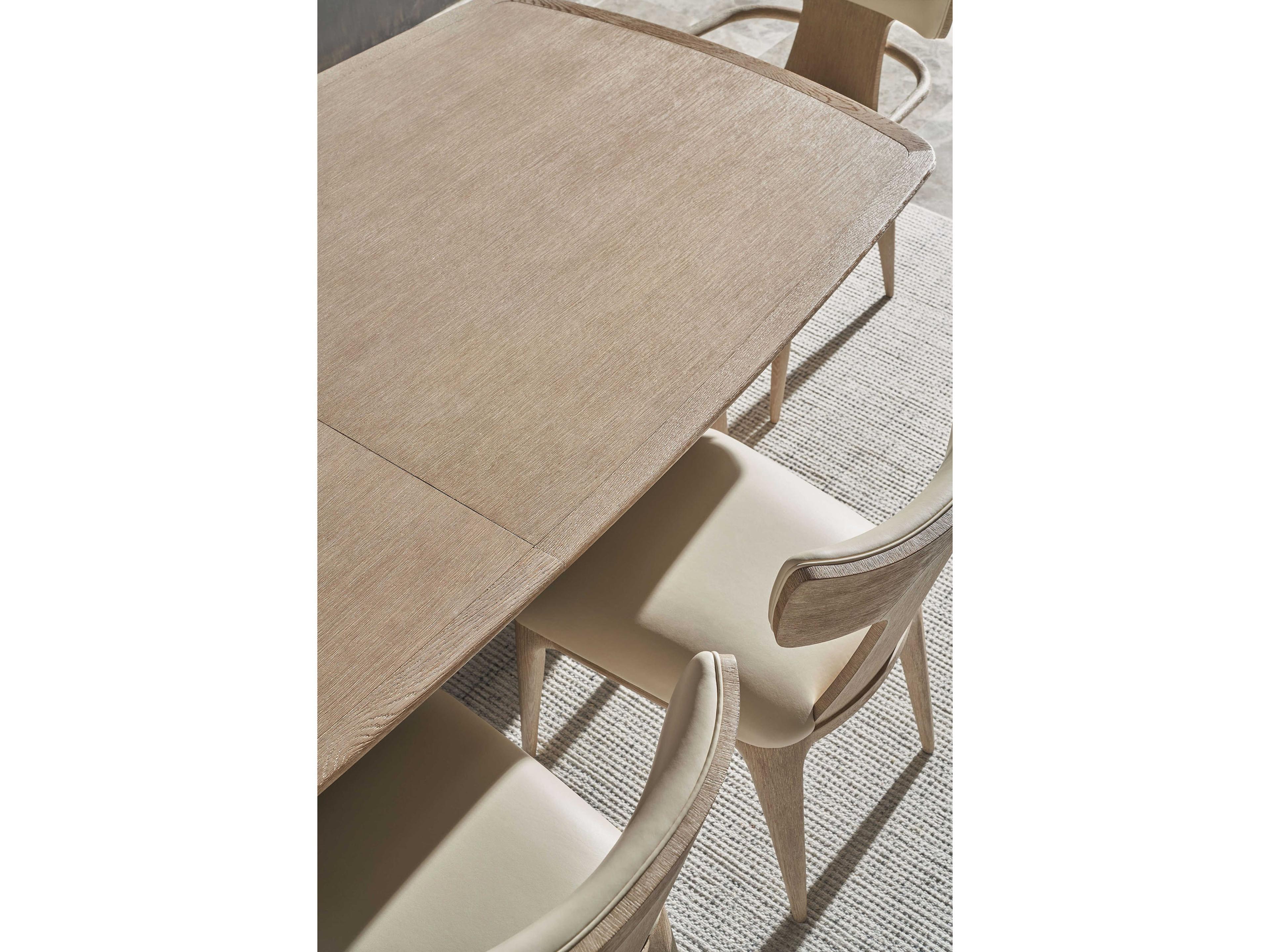 Theodore Alexander Repose Rectangular Wood Grey Oak Extending Dining Table