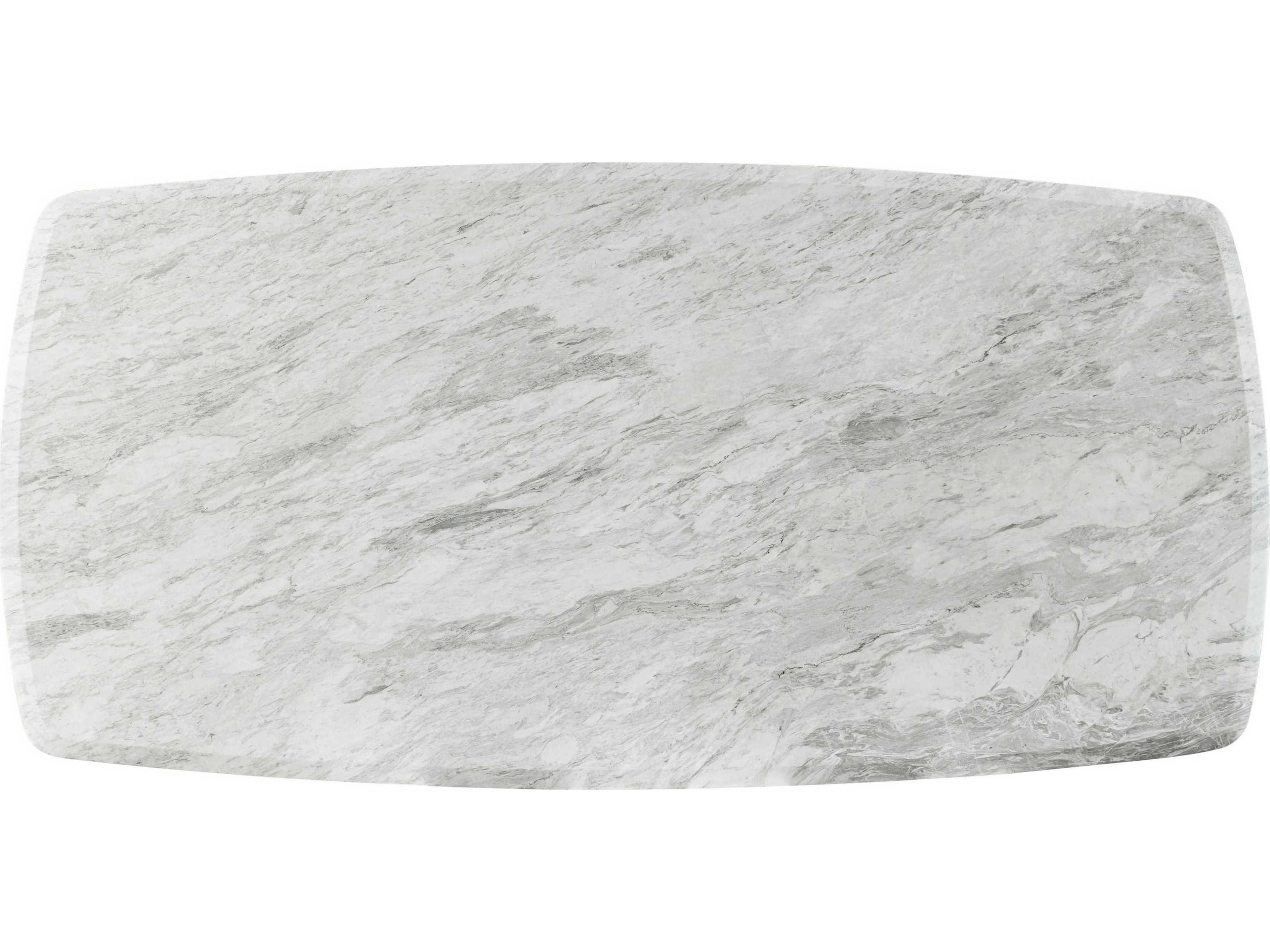 Theodore Alexander Repose Rectangular Marble Charcoal Oak Dining Table