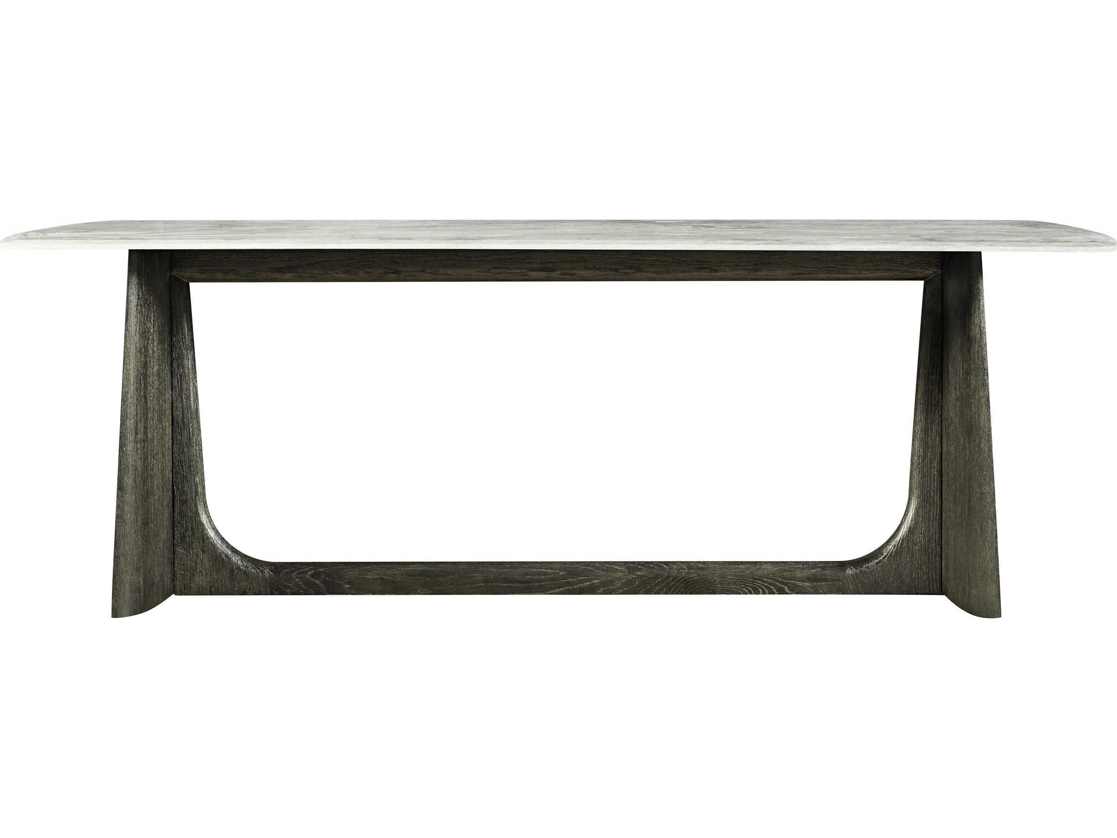 Theodore Alexander Repose Rectangular Marble Charcoal Oak Dining Table