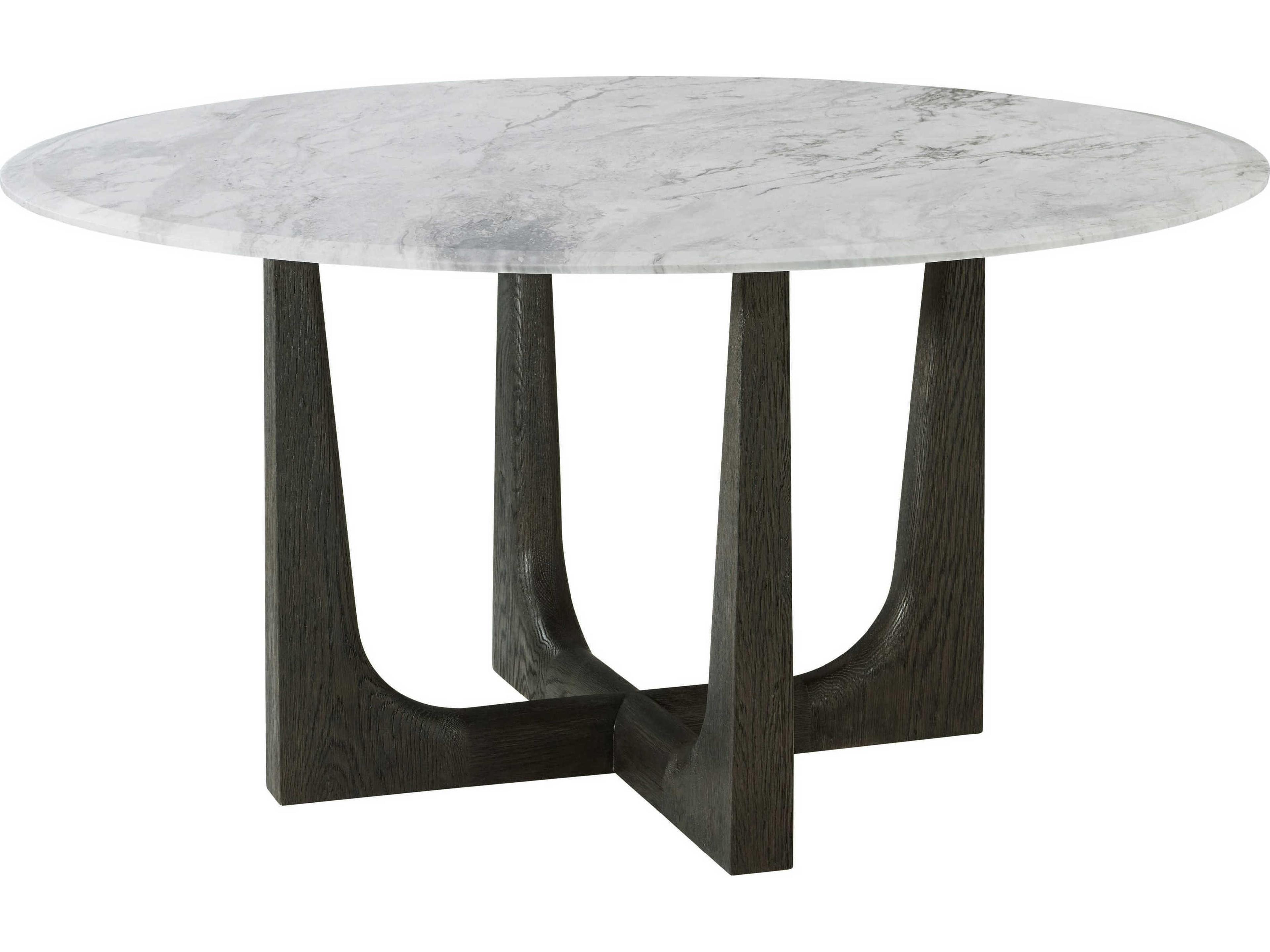 Repose Round Marble Charcoal Oak Dining Table